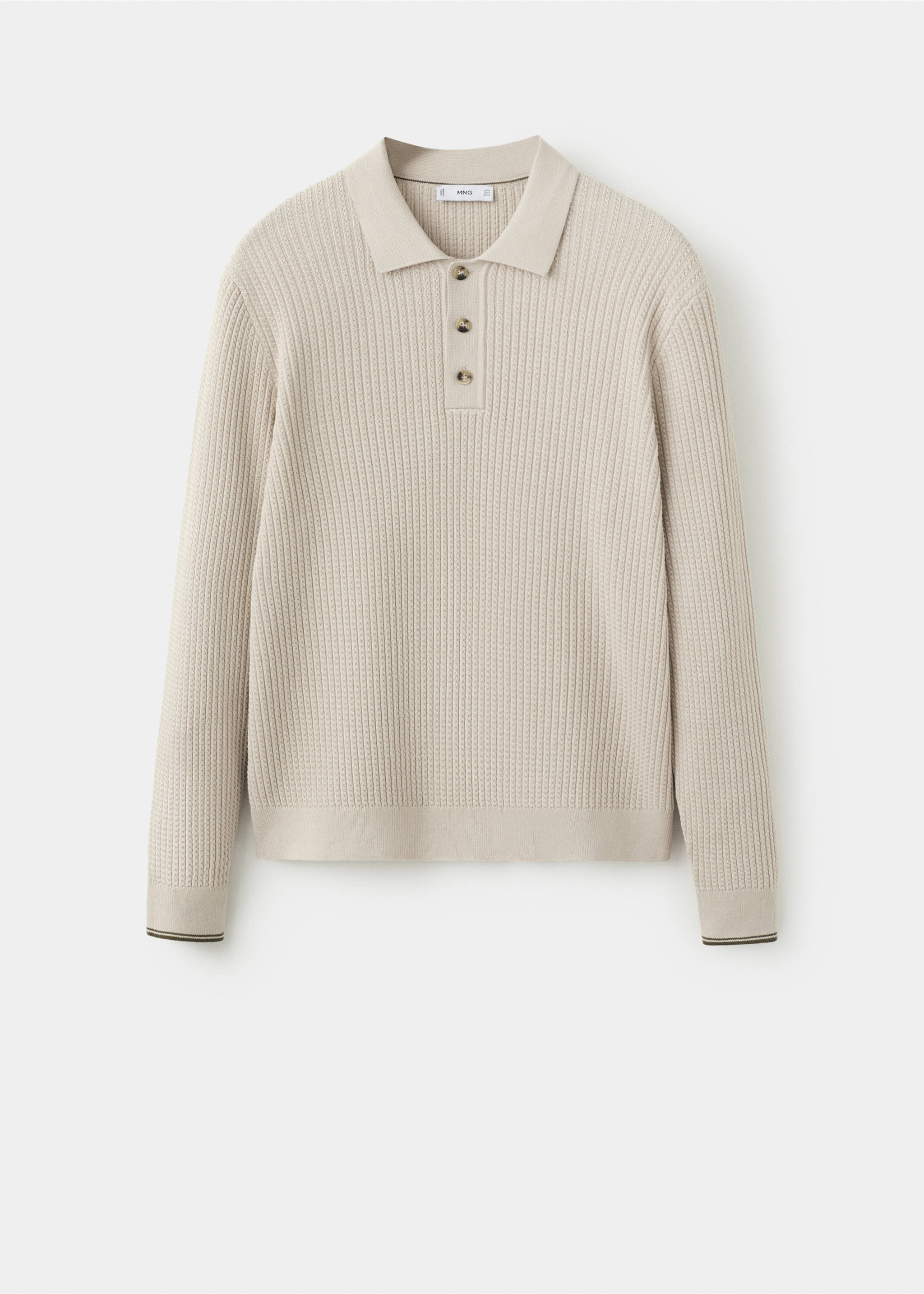 Jersey punto trenzado mezcla algodón - Artículo sin modelo, Arena. Ref: 27094423-00.