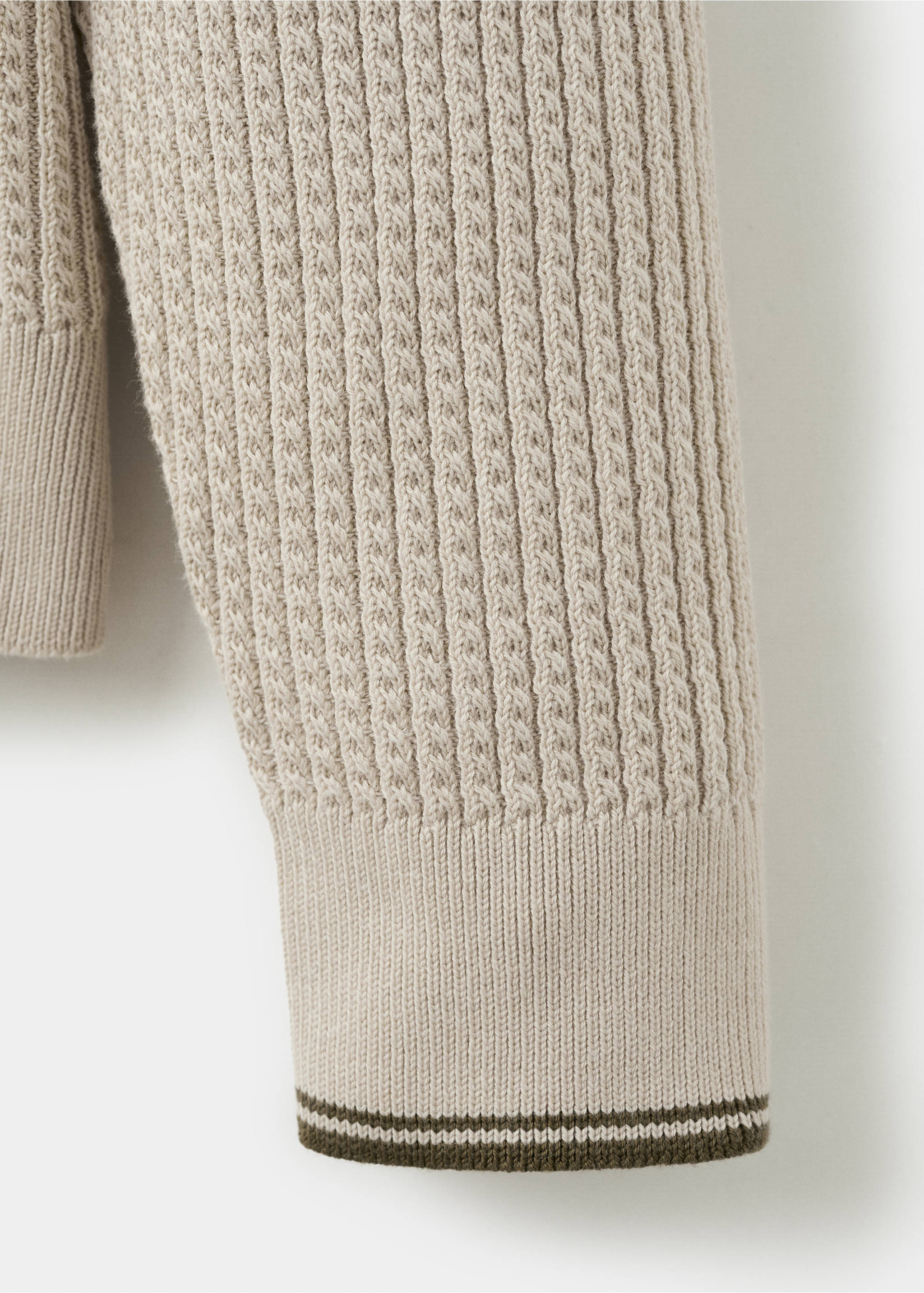 Jersey punto trenzado mezcla algodón - Detalle del artículo 0, Arena. Ref: 27094423-00.