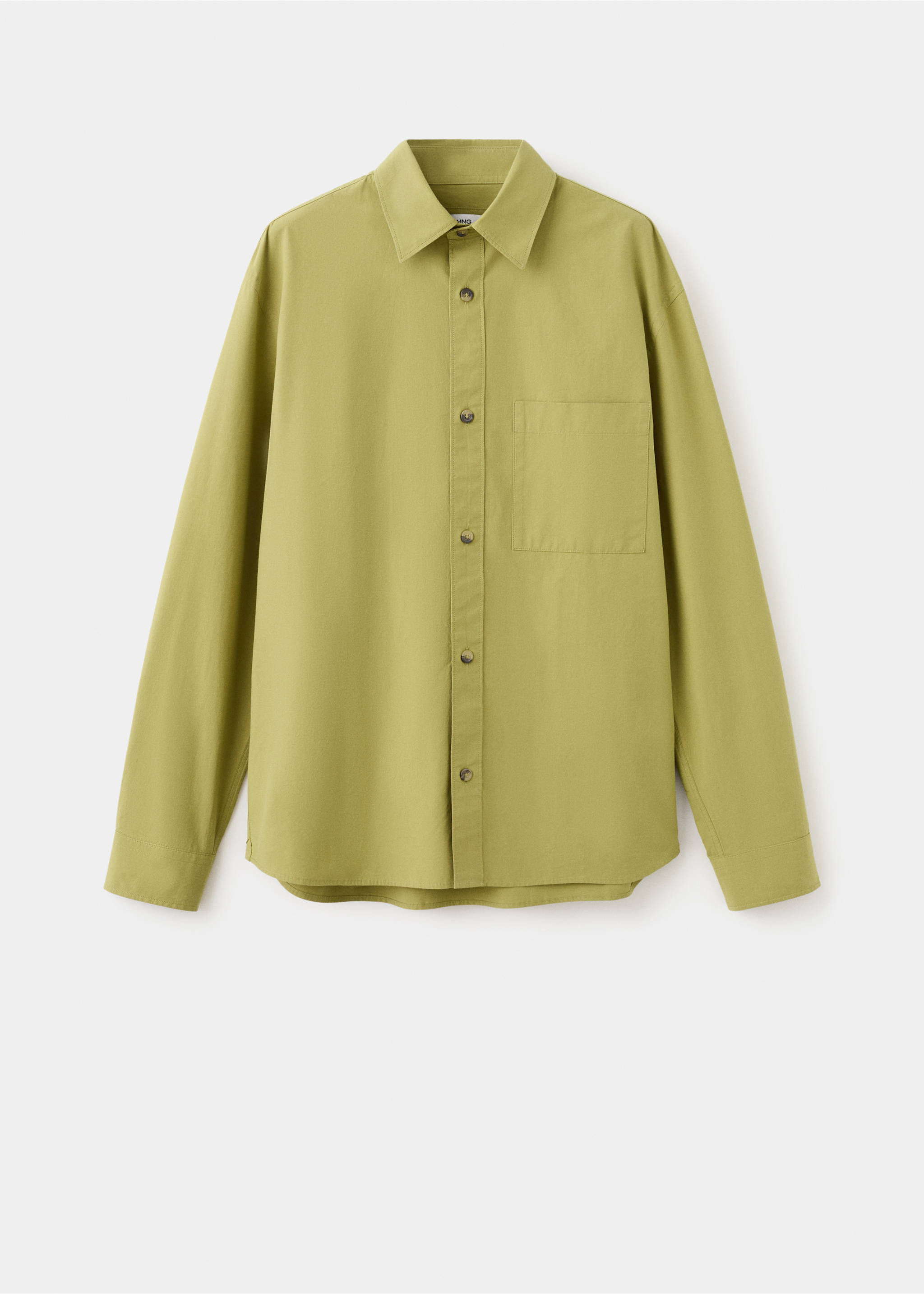 100% cotton relaxed-fit shirt - Article without model, Olive Green. Ref: 27094424-00.