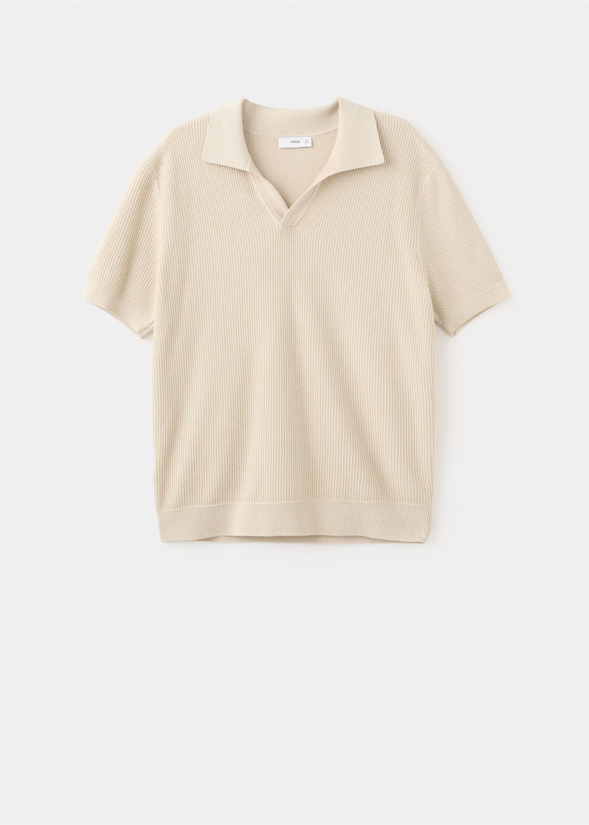 Polo 100 % coton maille structure - Article sans modèle, Sable. Ref: 27094425-00.