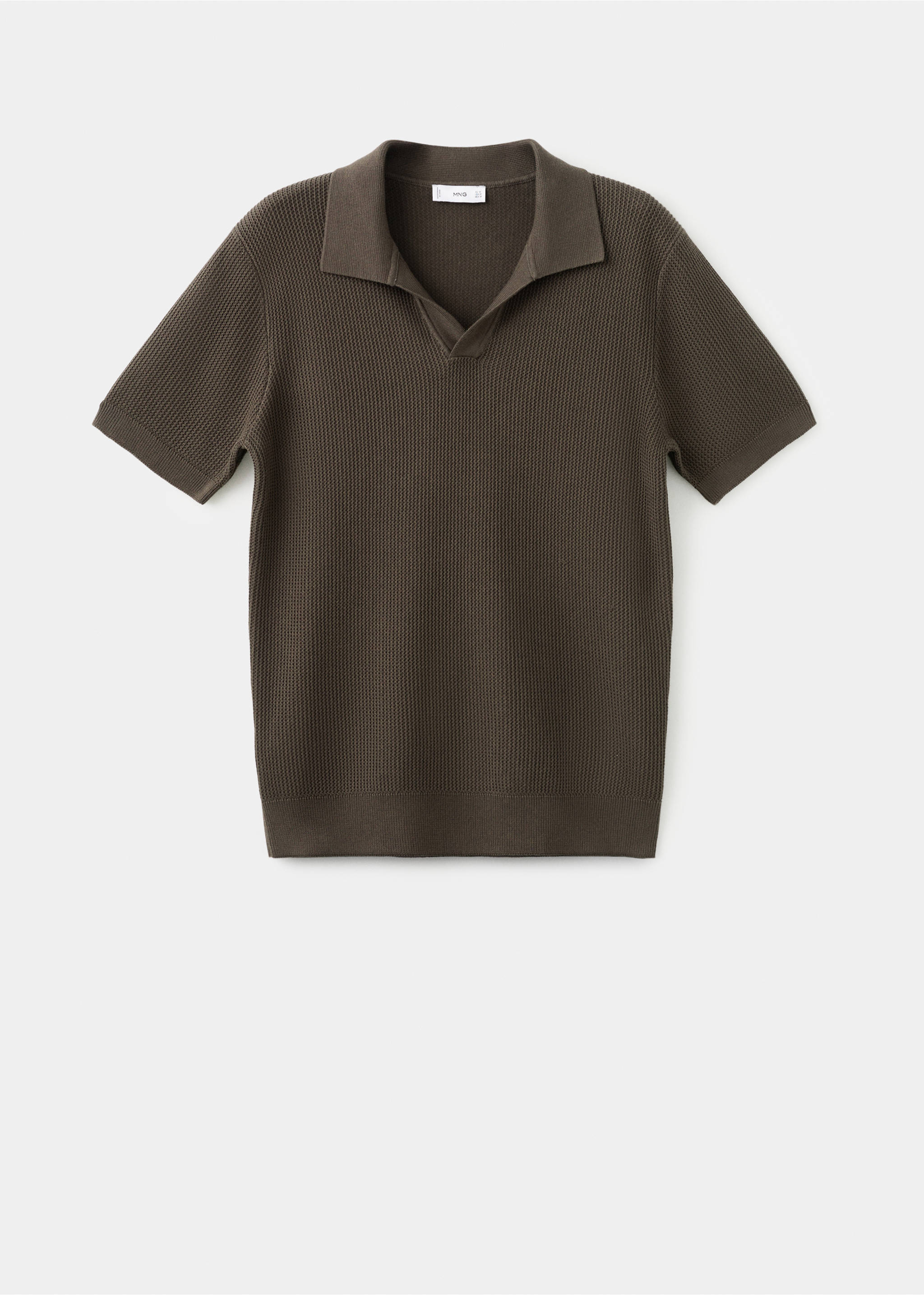 Polo 100 % coton maille structure - Article sans modèle, Chocolat. Ref: 27094425-00.