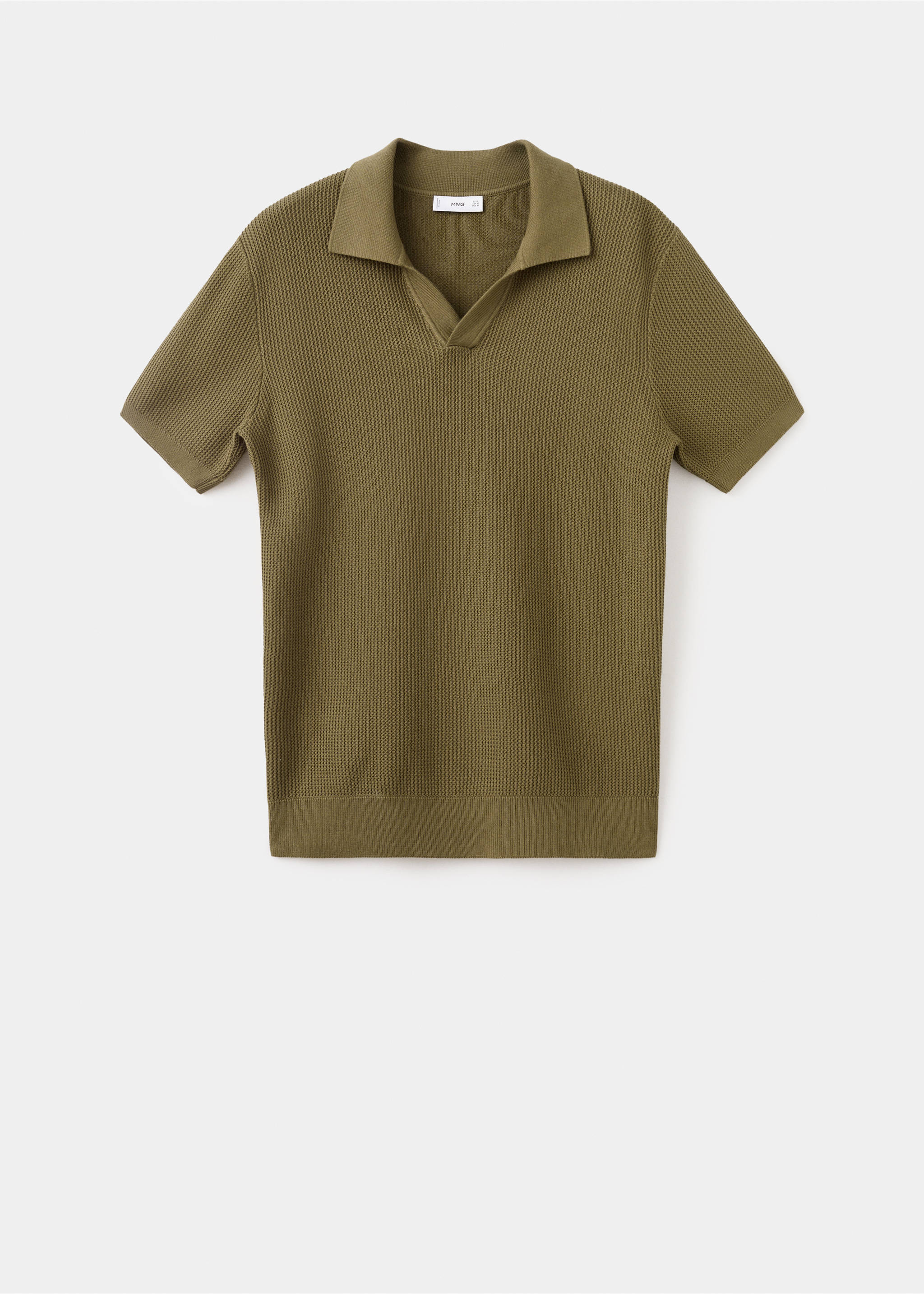 100% cotton knitted polo structure - Article without model, Khaki. Ref: 27094425-00.