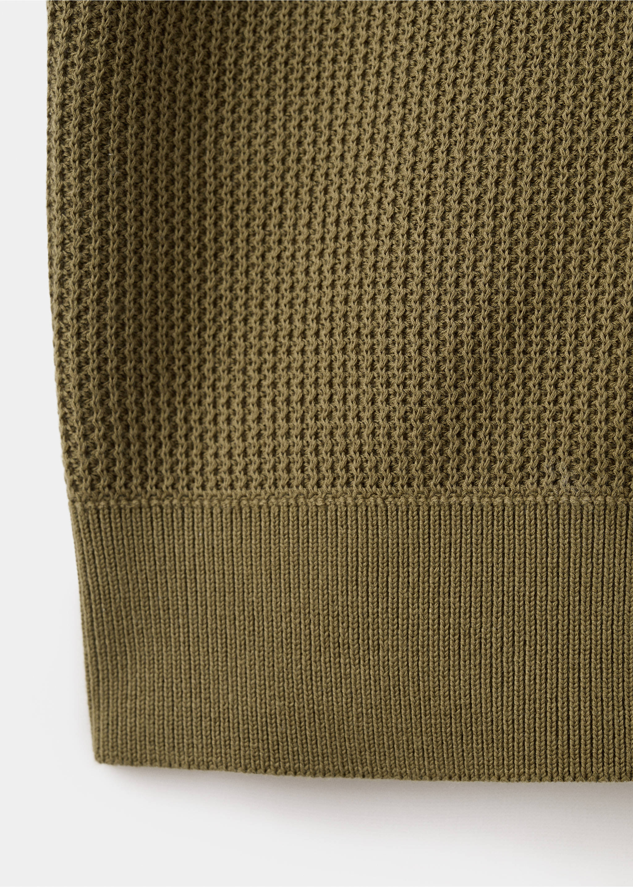 100% cotton knitted polo structure - Details of the article 0, Khaki. Ref: 27094425-00.