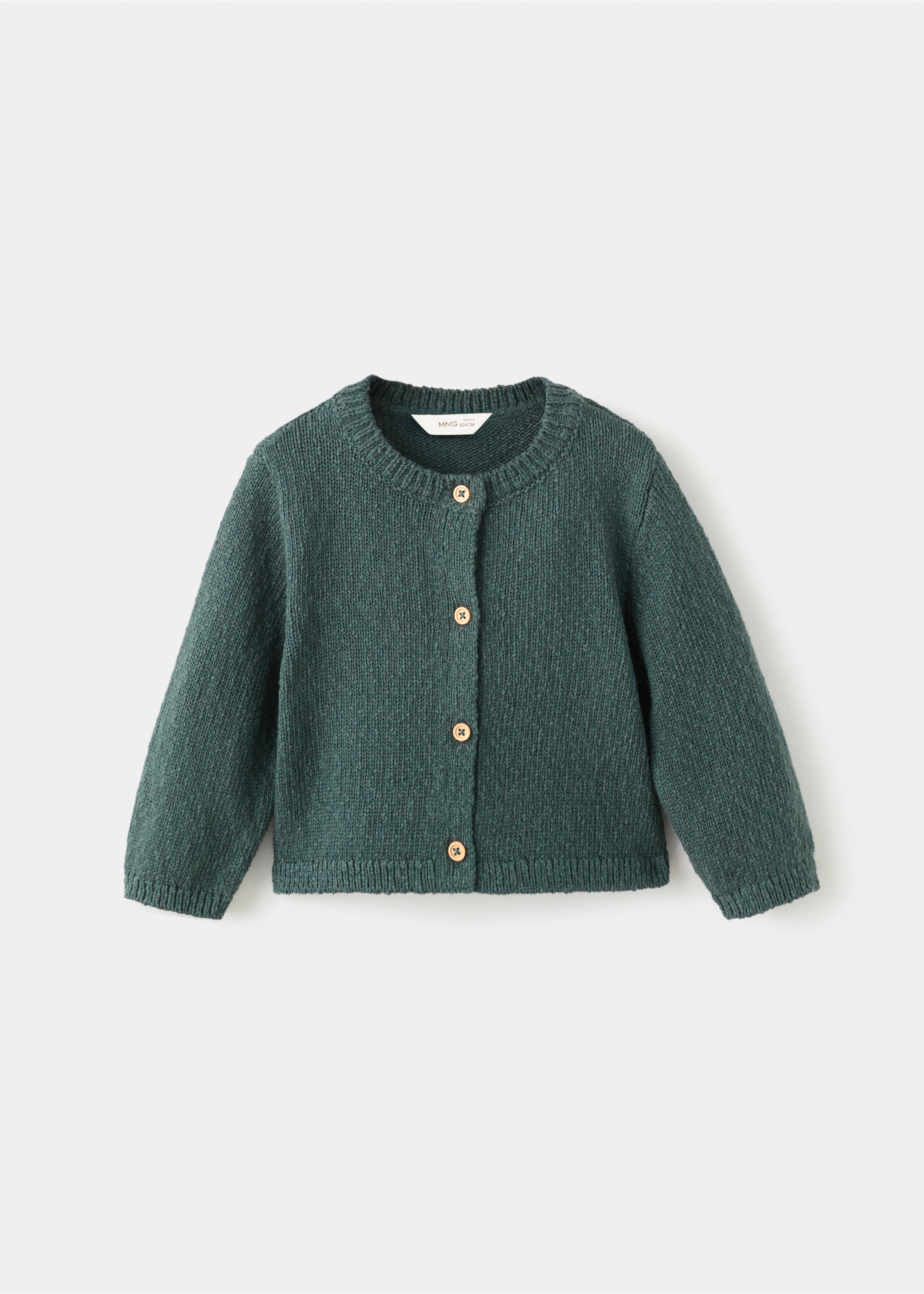Knitted button cardigan - Article without model, Green. Ref: 27094429-00.