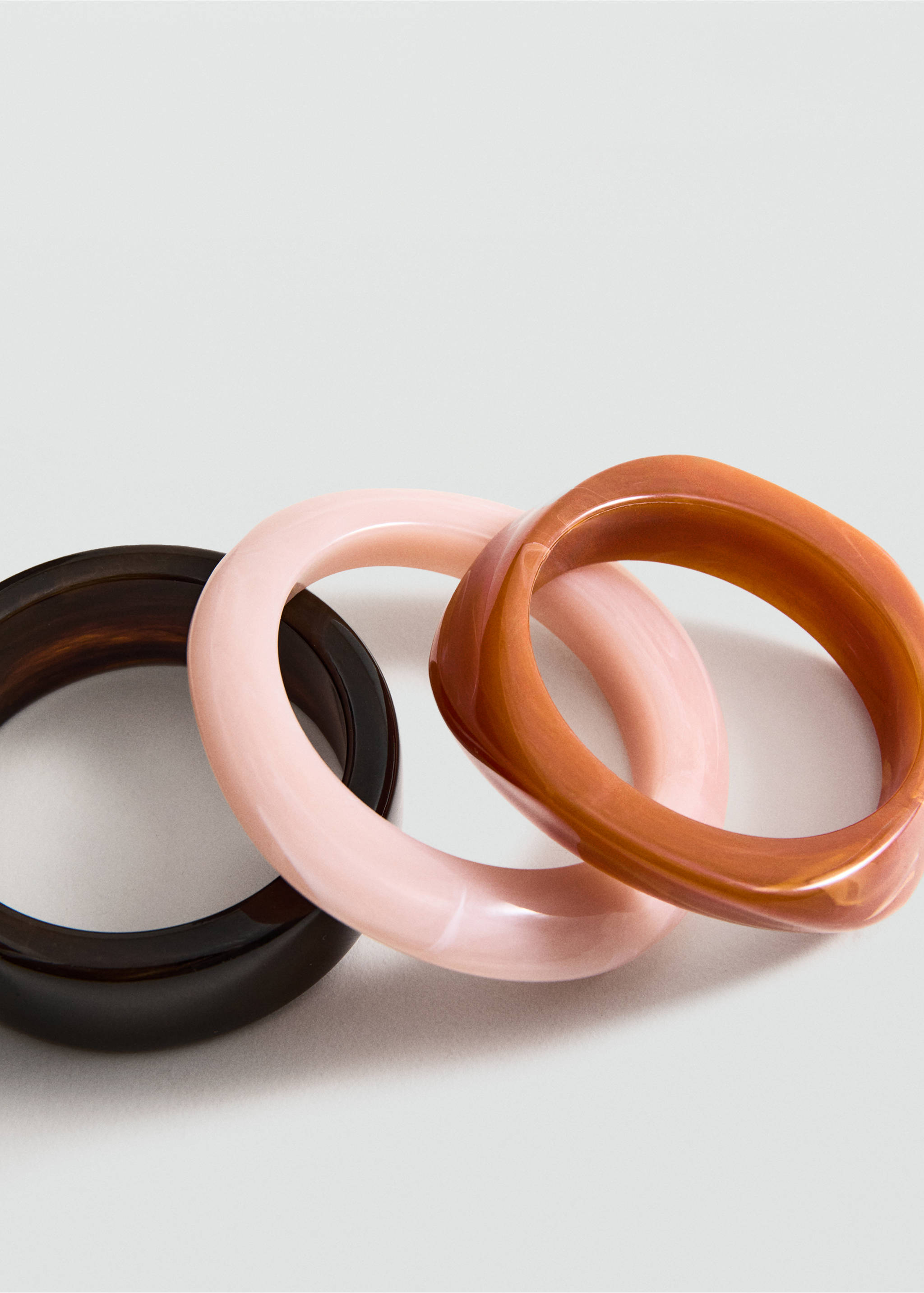 Set om 3 kombinerade armband - Bild av mittparti, Brun. Ref: 27094433-00.