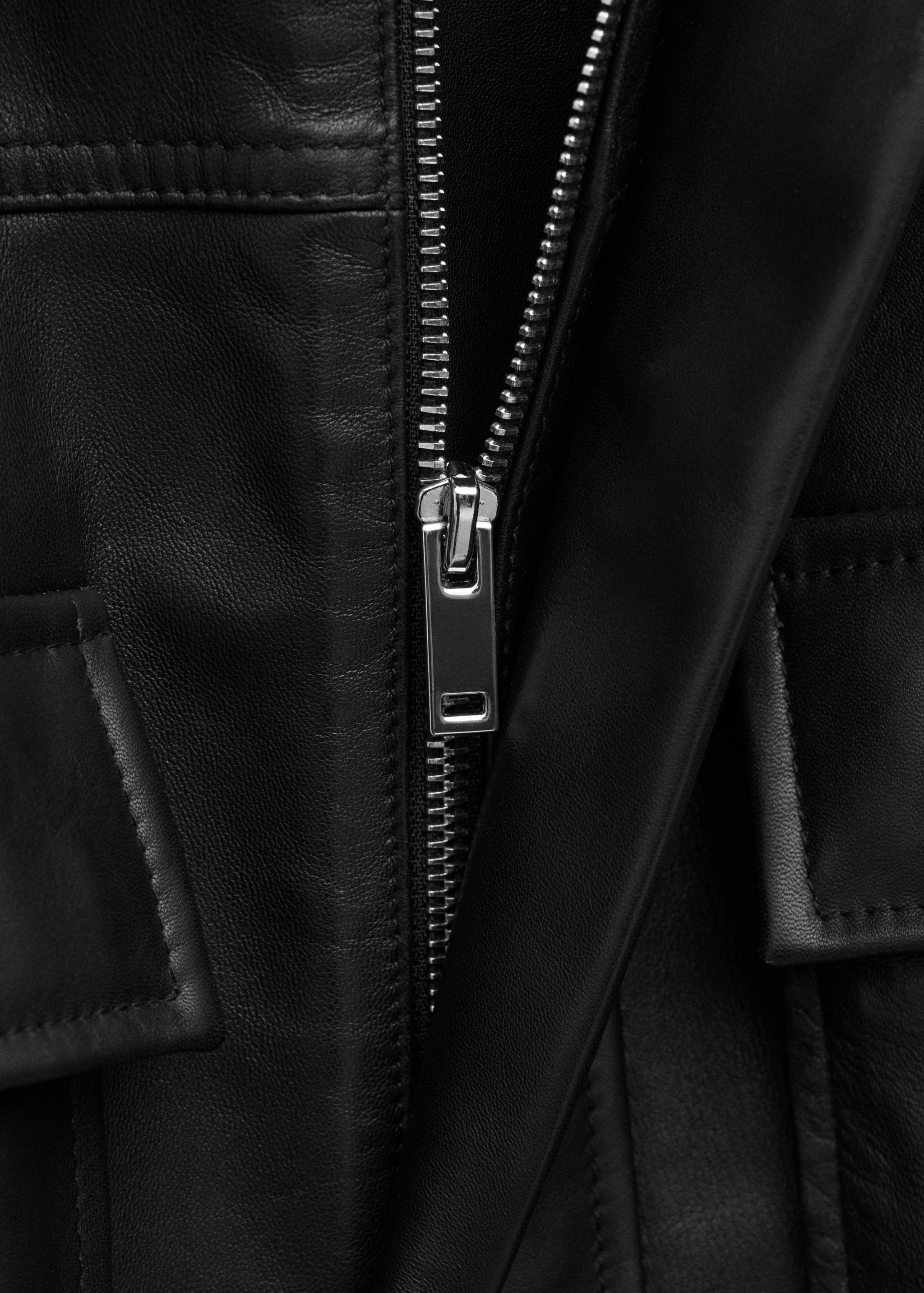 Leather parka with cinched waist - Details of the article 8