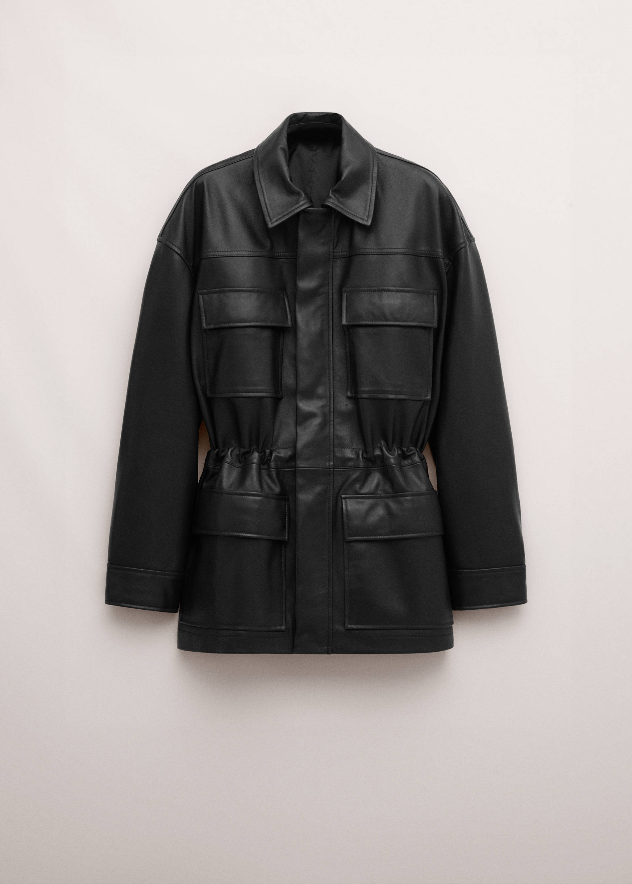 Parka piel cintura fruncida - Artículo sin modelo