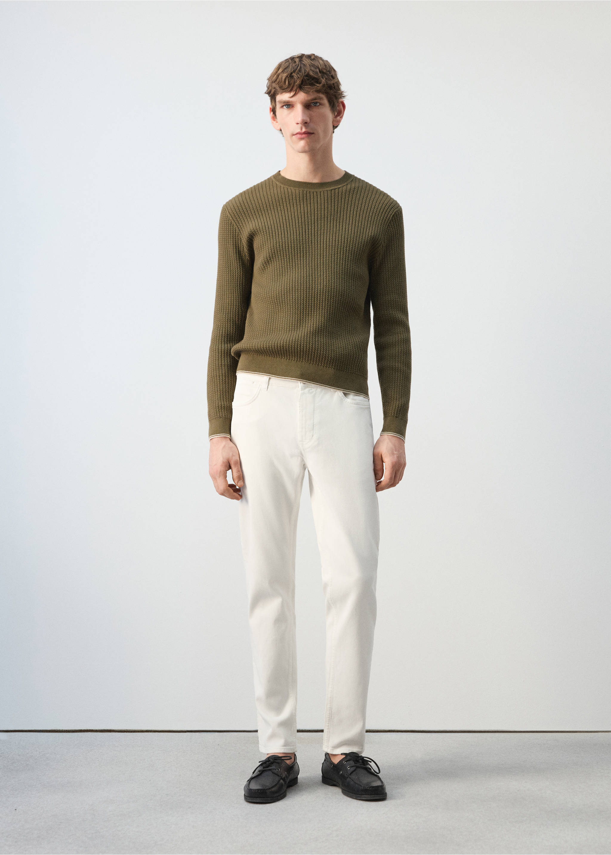 Slim fit Ultra Soft Touch Patrick farmernadrág - Általános sík, Piszkosfehér. Ref: 27094437-00.