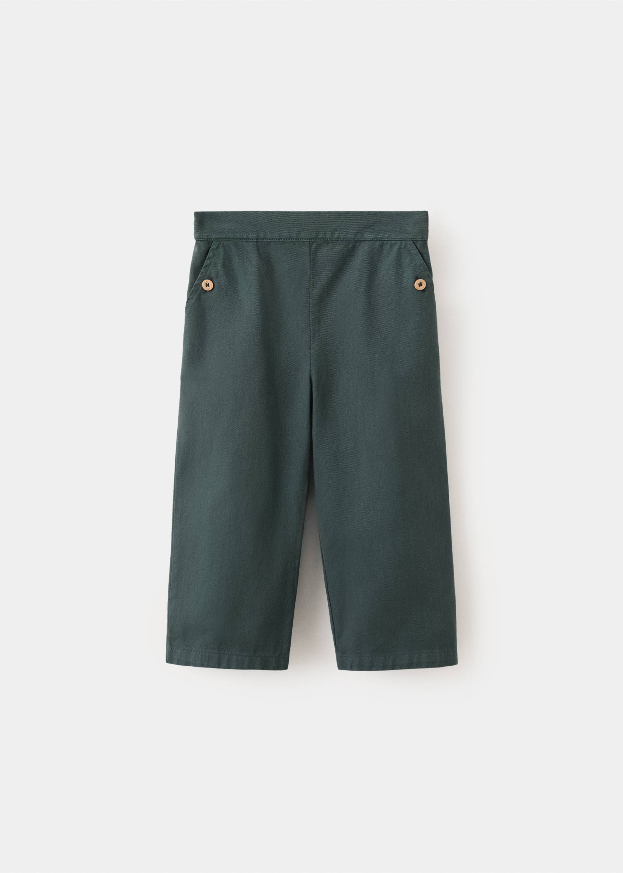 Pantalon palazzo coton - Article sans modèle, Vert. Ref: 27094438-00.