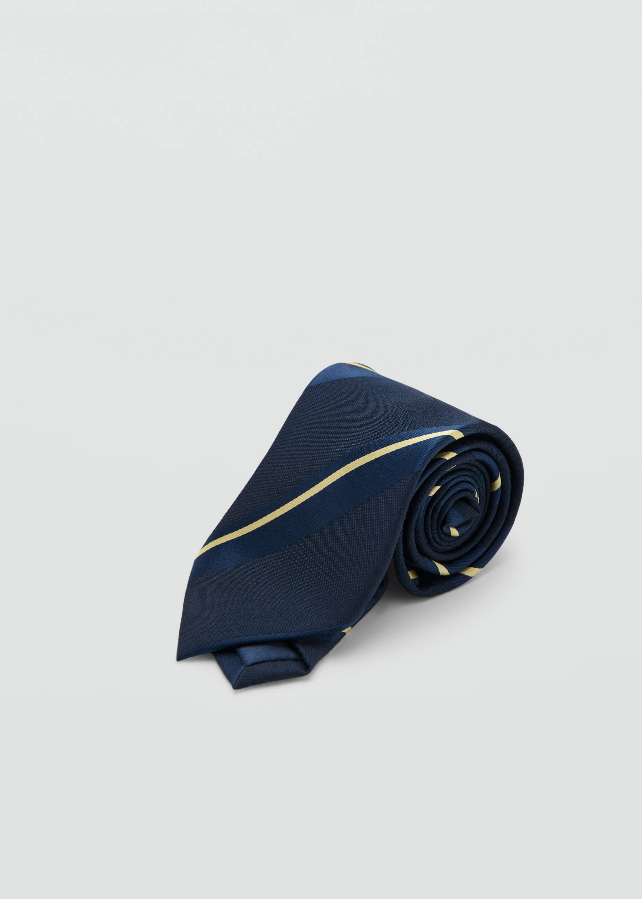 Striped tie with combined patterns - Medium plane