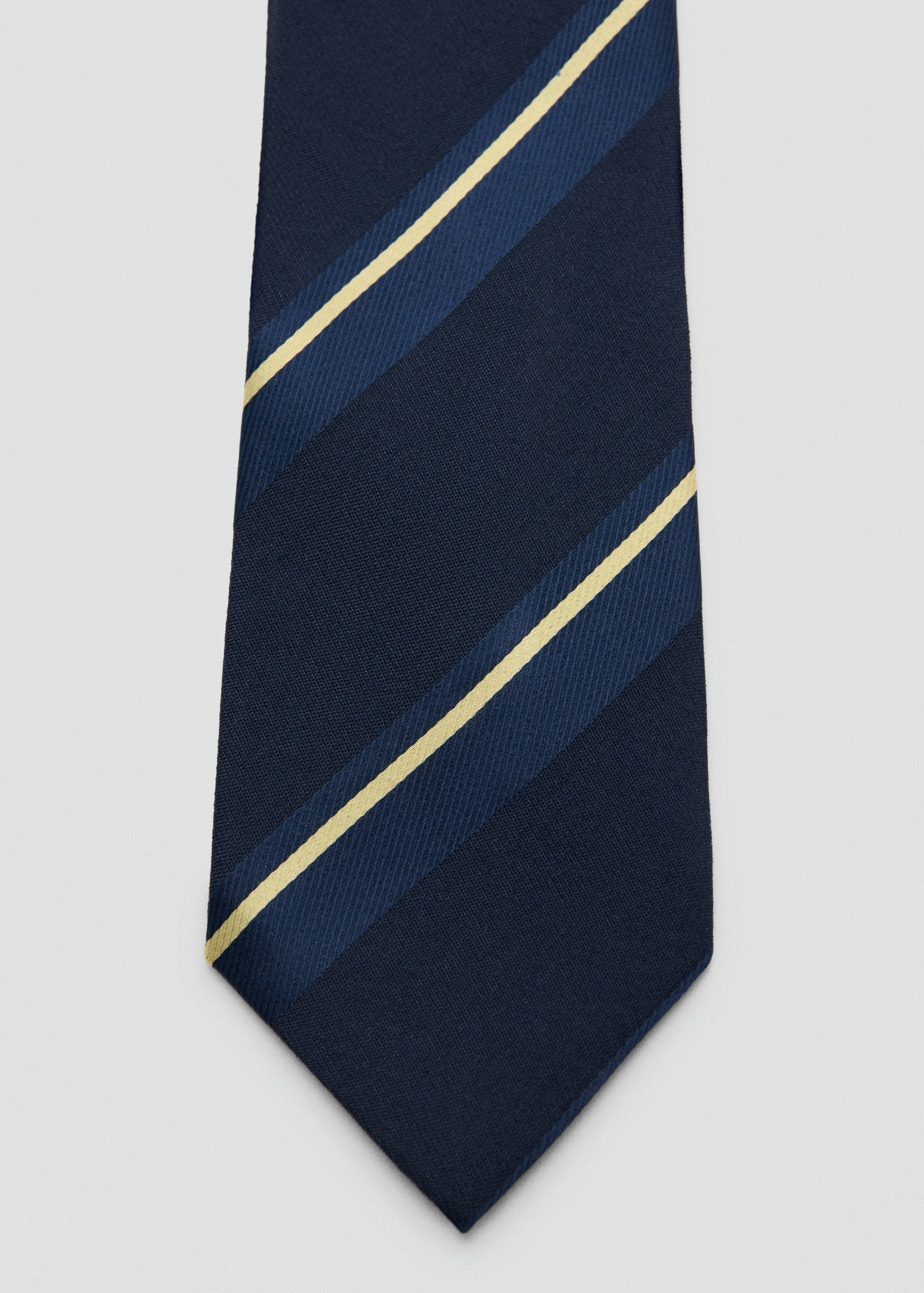 Striped tie with combined patterns - Details of the article 1