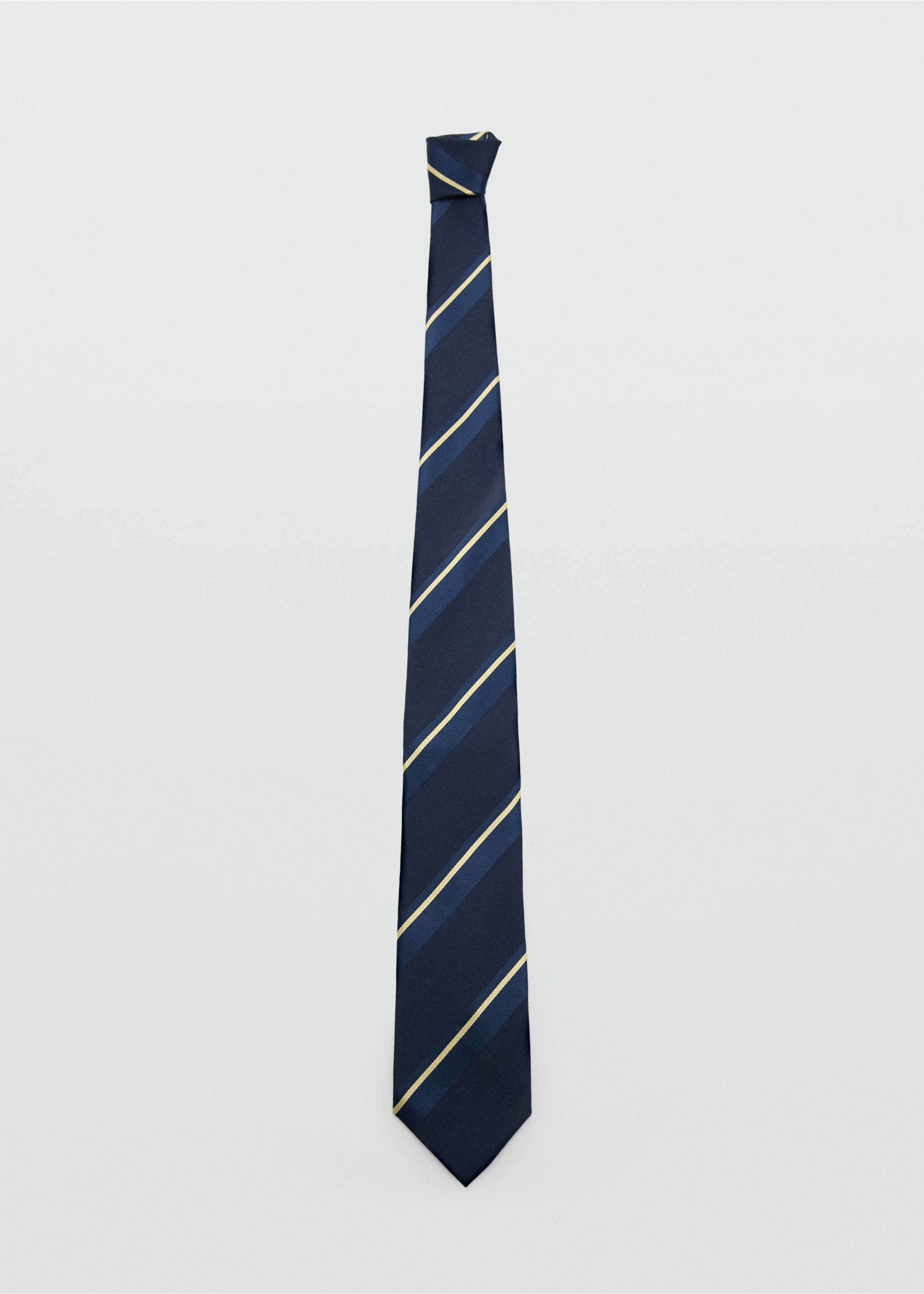 Striped tie with combined patterns - Article without model, Navy. Ref: 27094440-00.