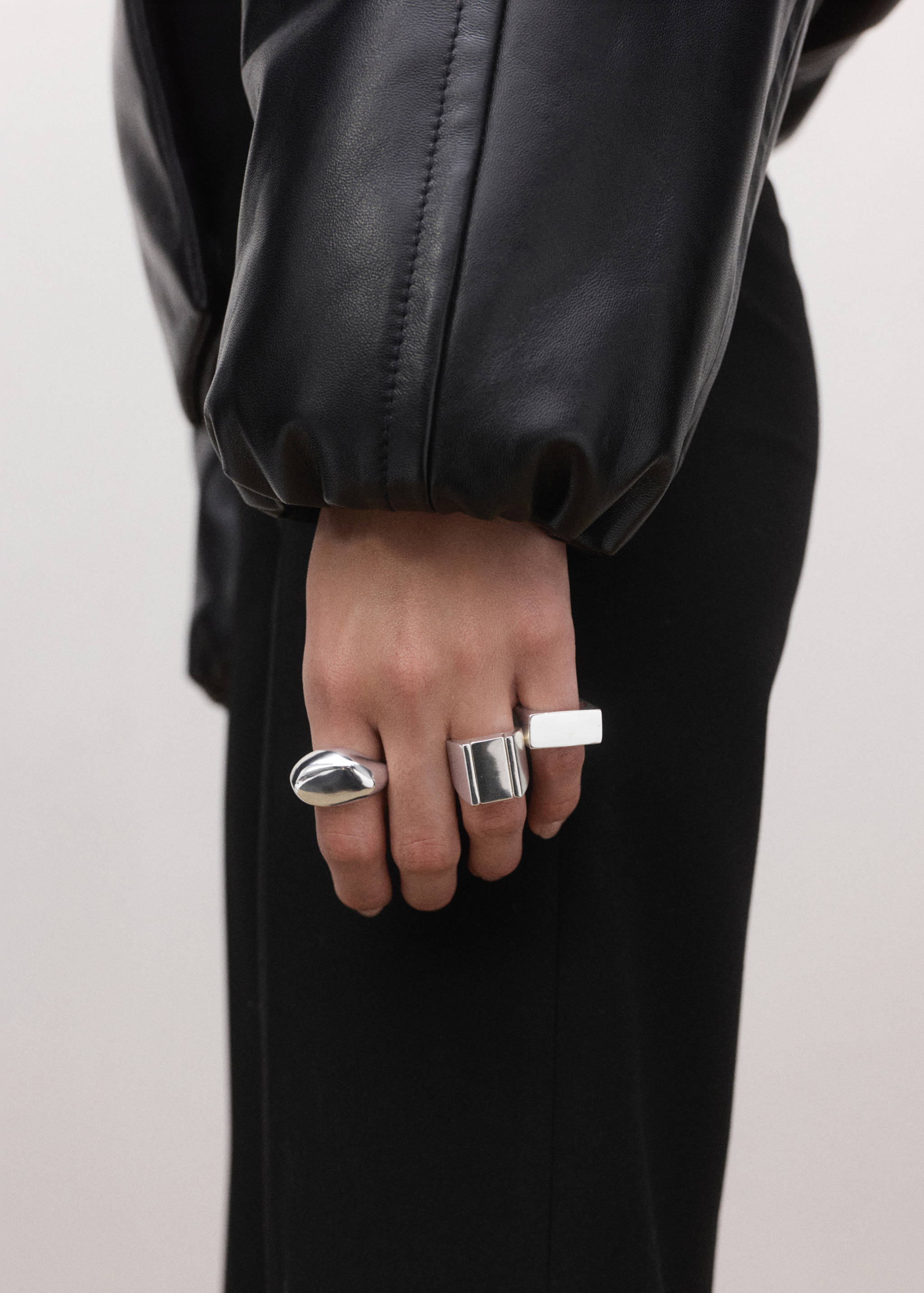 مجموعة من 3 خواتم - رؤية عامة, فضي. Ref: 27094443-00.