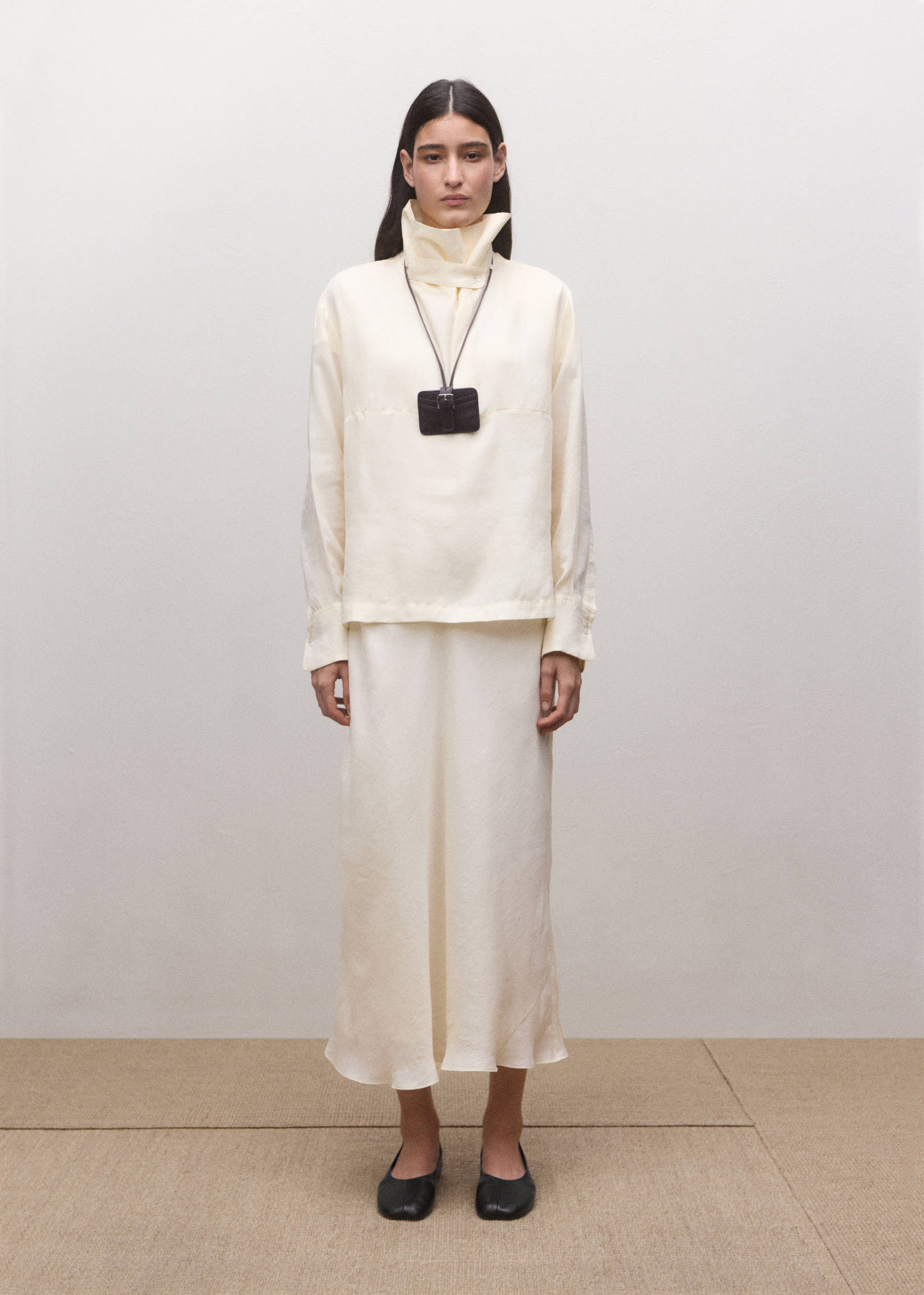 Camisa lyocell coll embut - Pla general