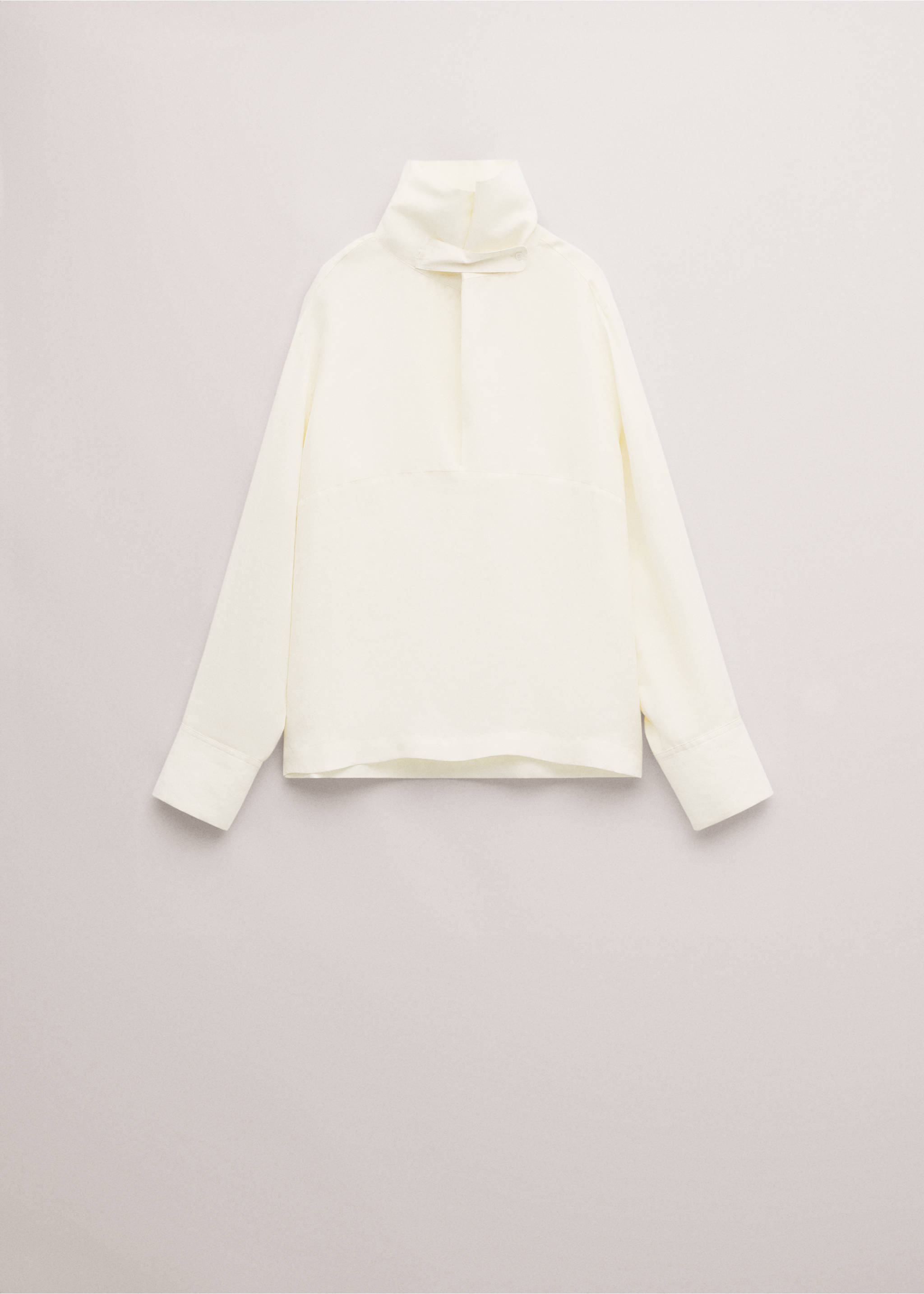 قميص ليوسيل برقبة عالية - منتج دون نموذج, بيج فاتح. Ref: 27094446-00.