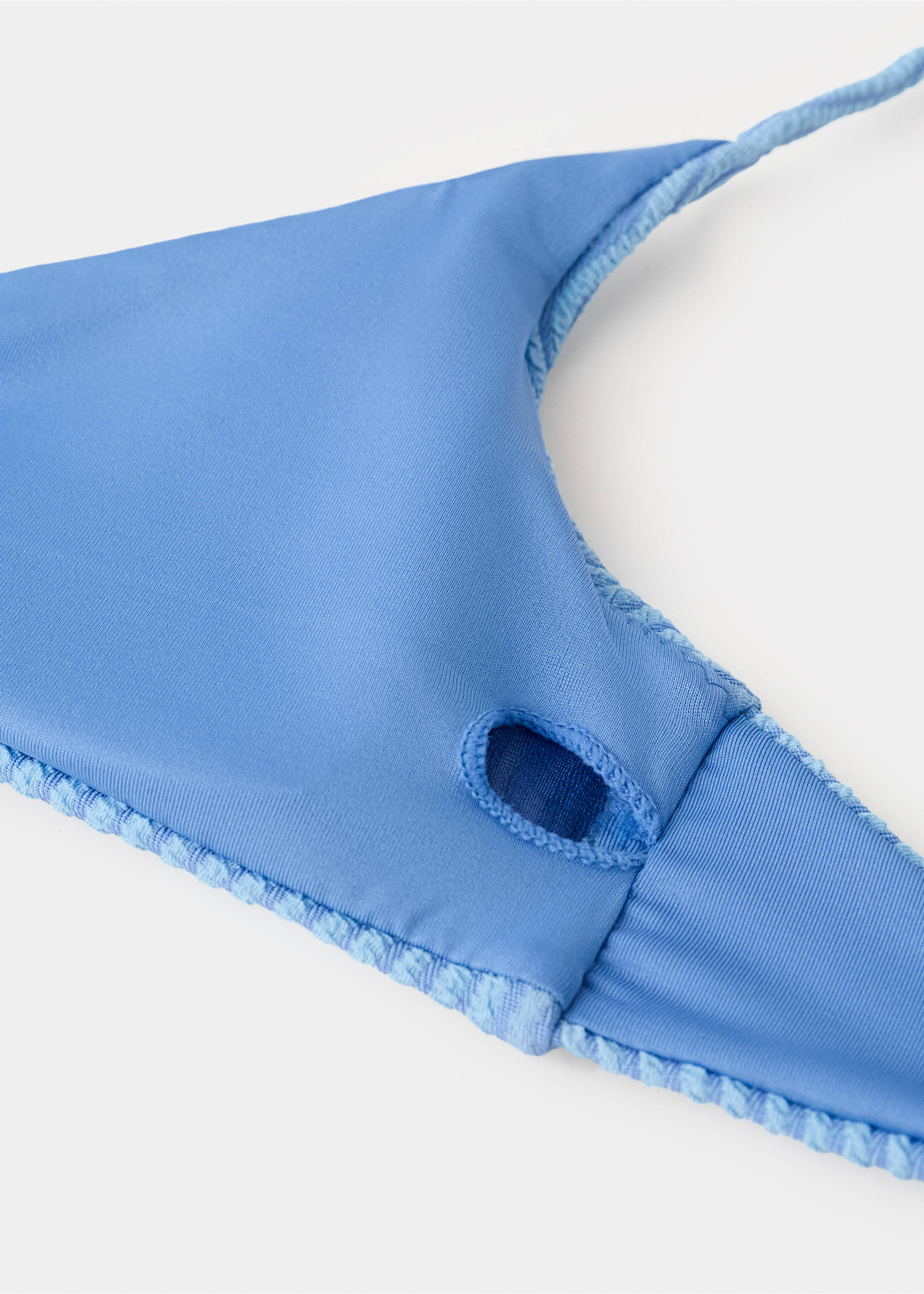 Bikini textured Brazilian knicker - Details of the article 0, Blue. Ref: 27094767-00.