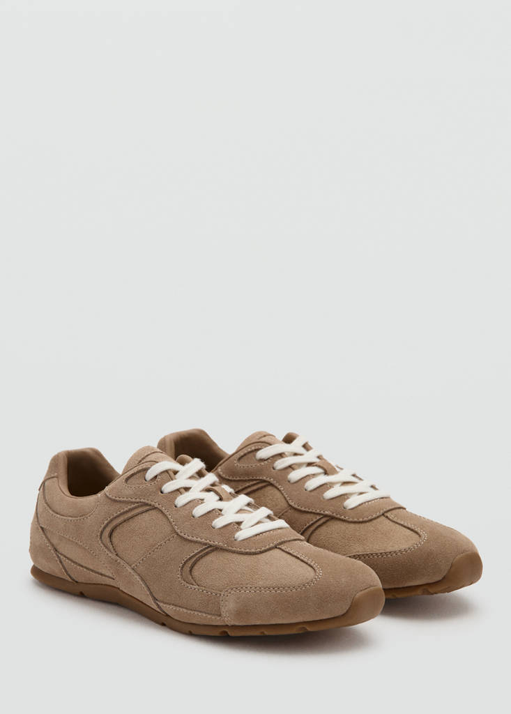 Leather sneakers — Sand