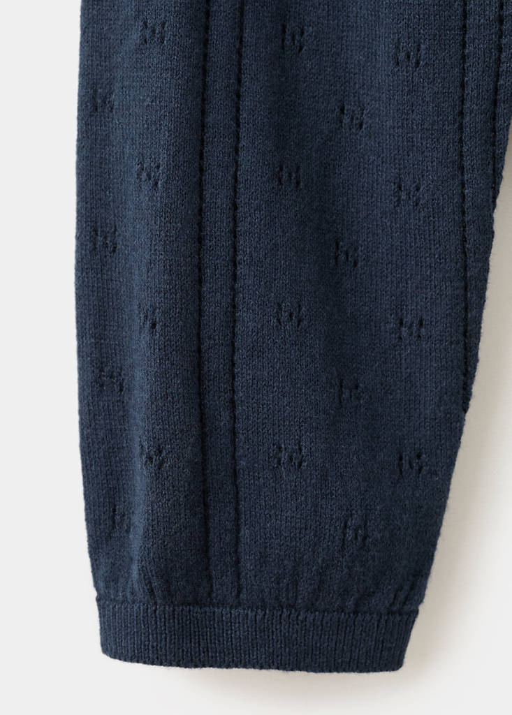 Openwork knit cardigan — Marineblau