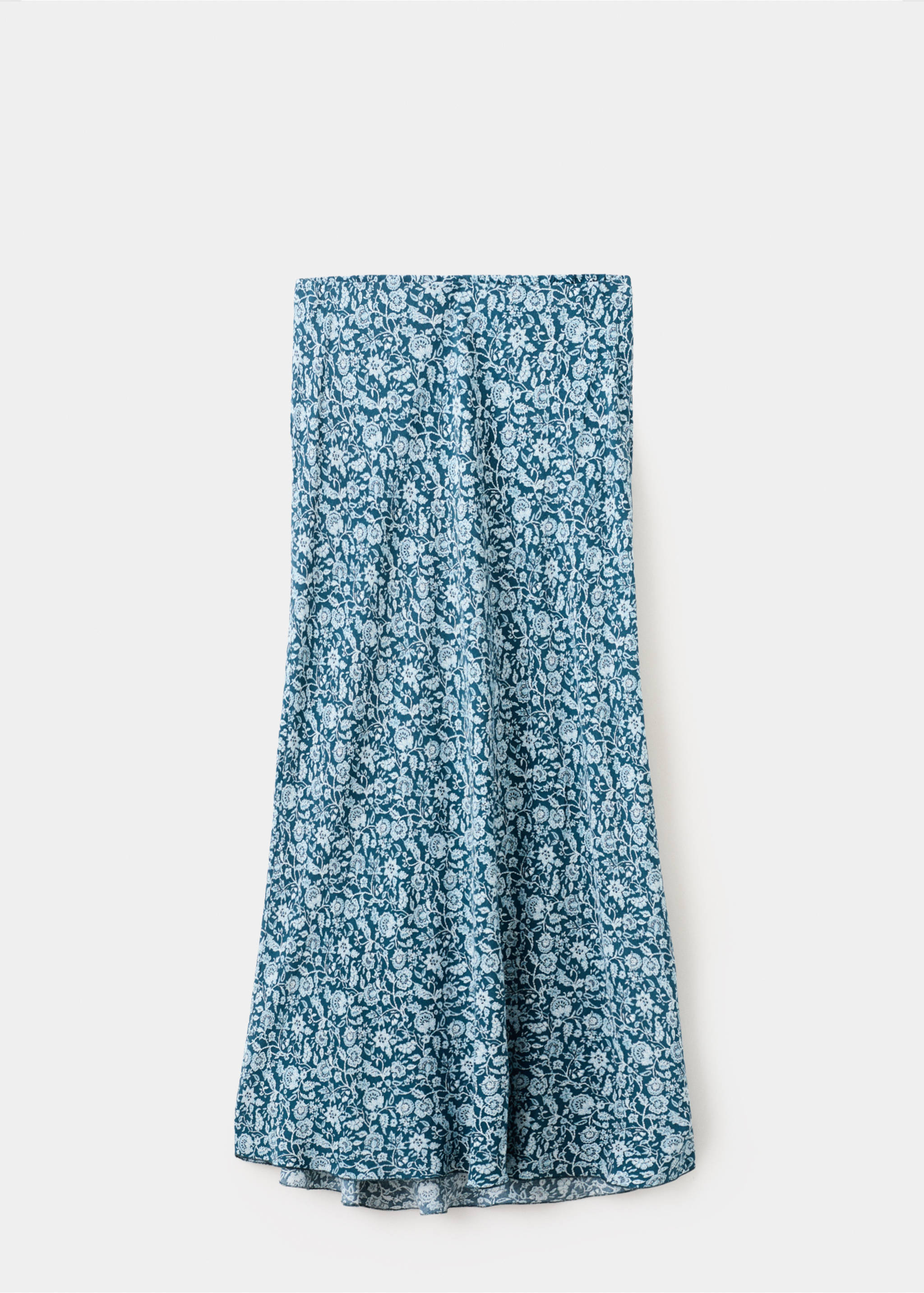 Flowy printed skirt - Article without model, Petrol Blue. Ref: 27094770-00.