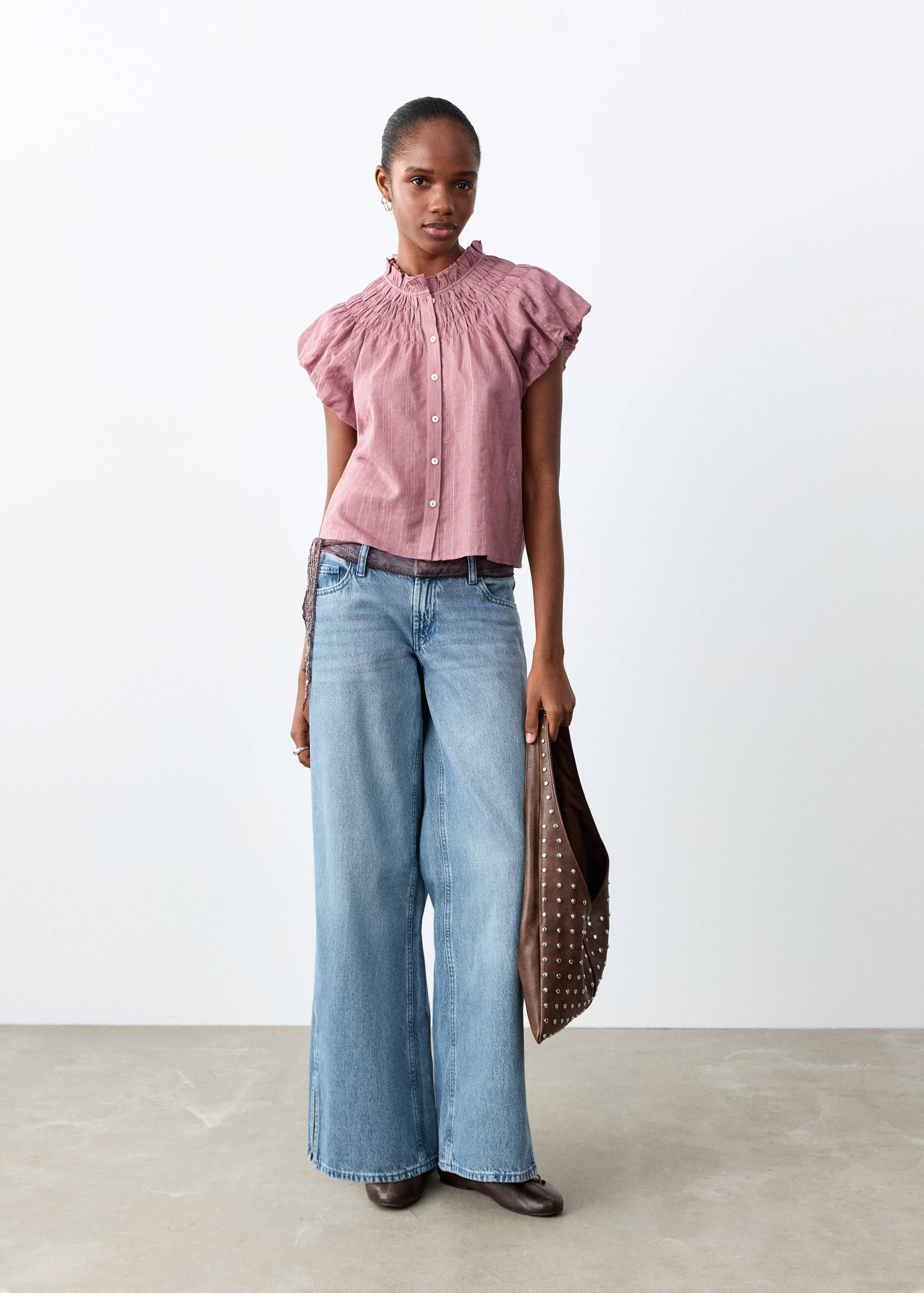 Ruched flowing blouse - General plane