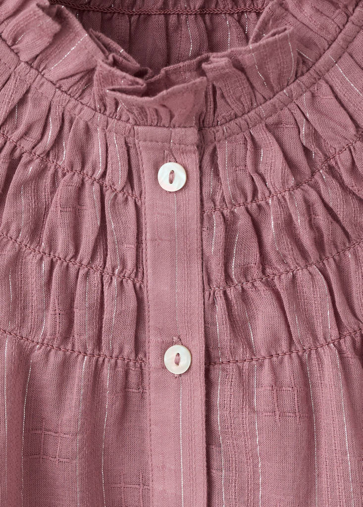 Ruched flowing blouse — Pastel Pink