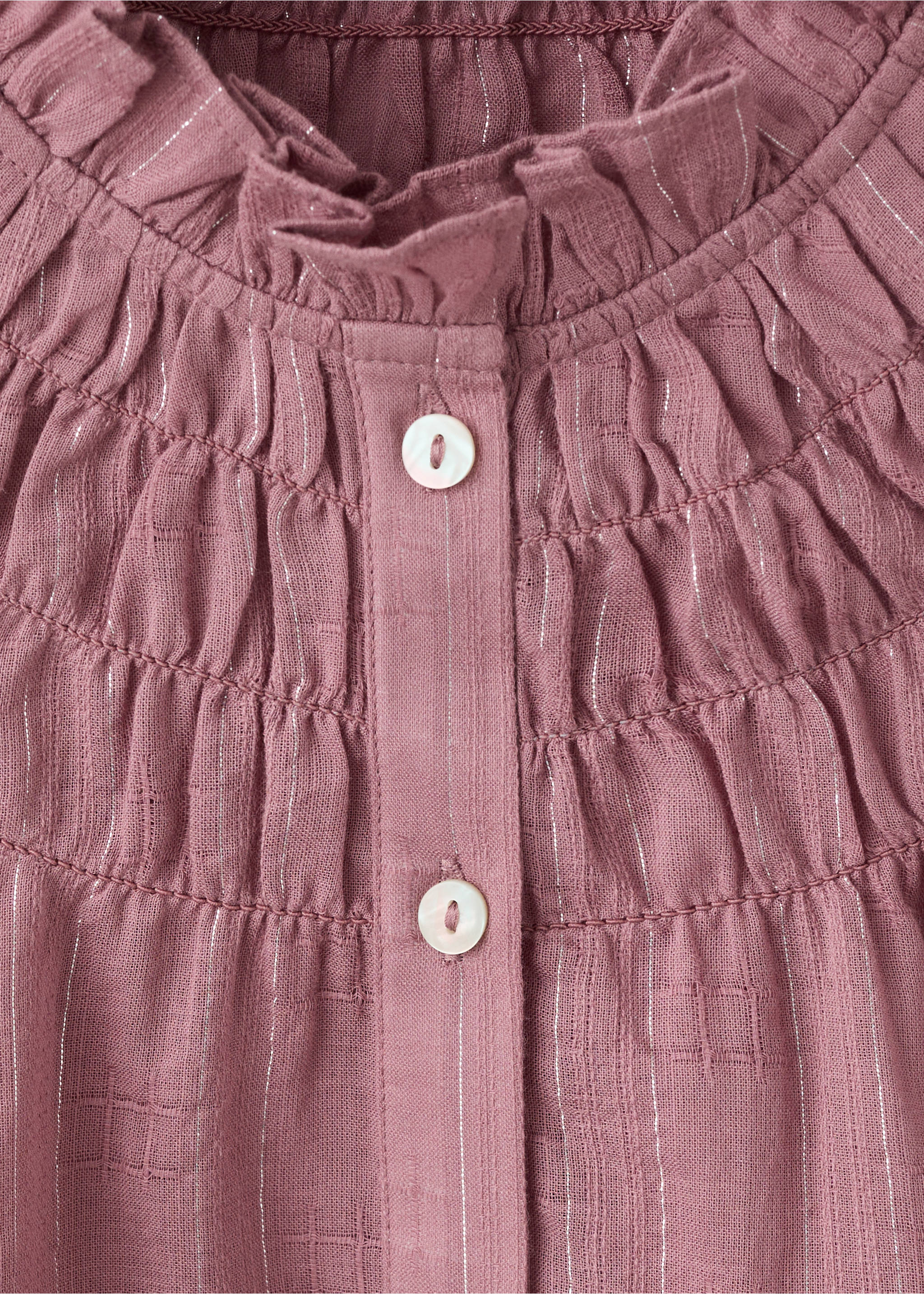 بلوزة منسدلة مع طيات - تفاصيل المنتج 8, وردي خفيف. Ref: 27094771-00.