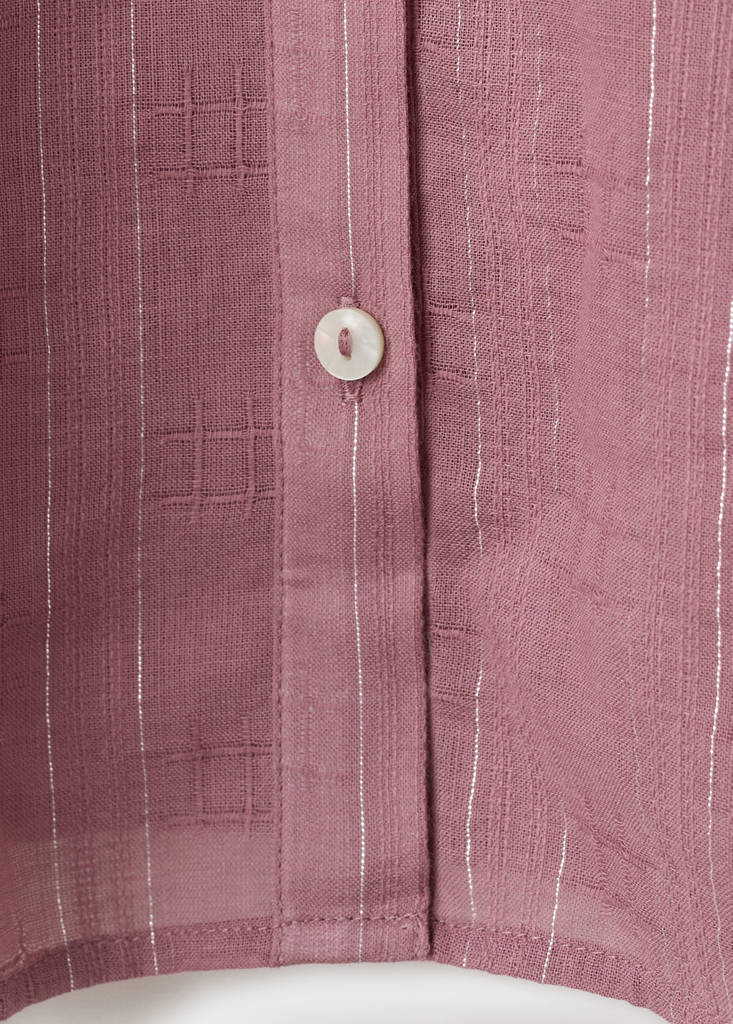 Ruched flowing blouse — Pastel Pink
