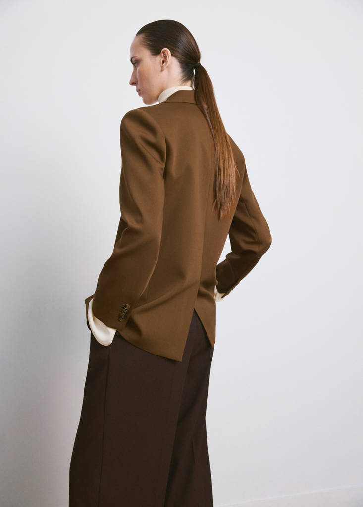 Straight jacket with flap pockets — Caramel