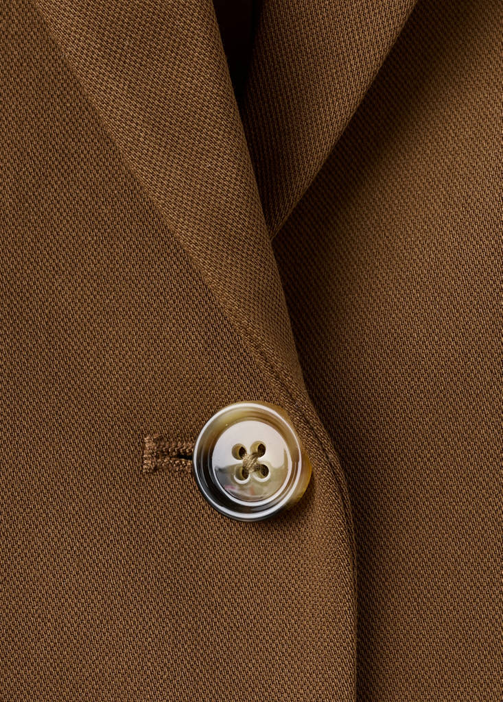 Straight jacket with flap pockets — Caramel