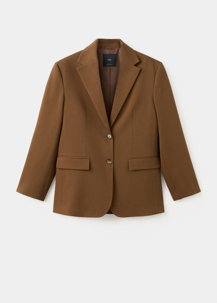 Straight jacket with flap pockets — Caramel
