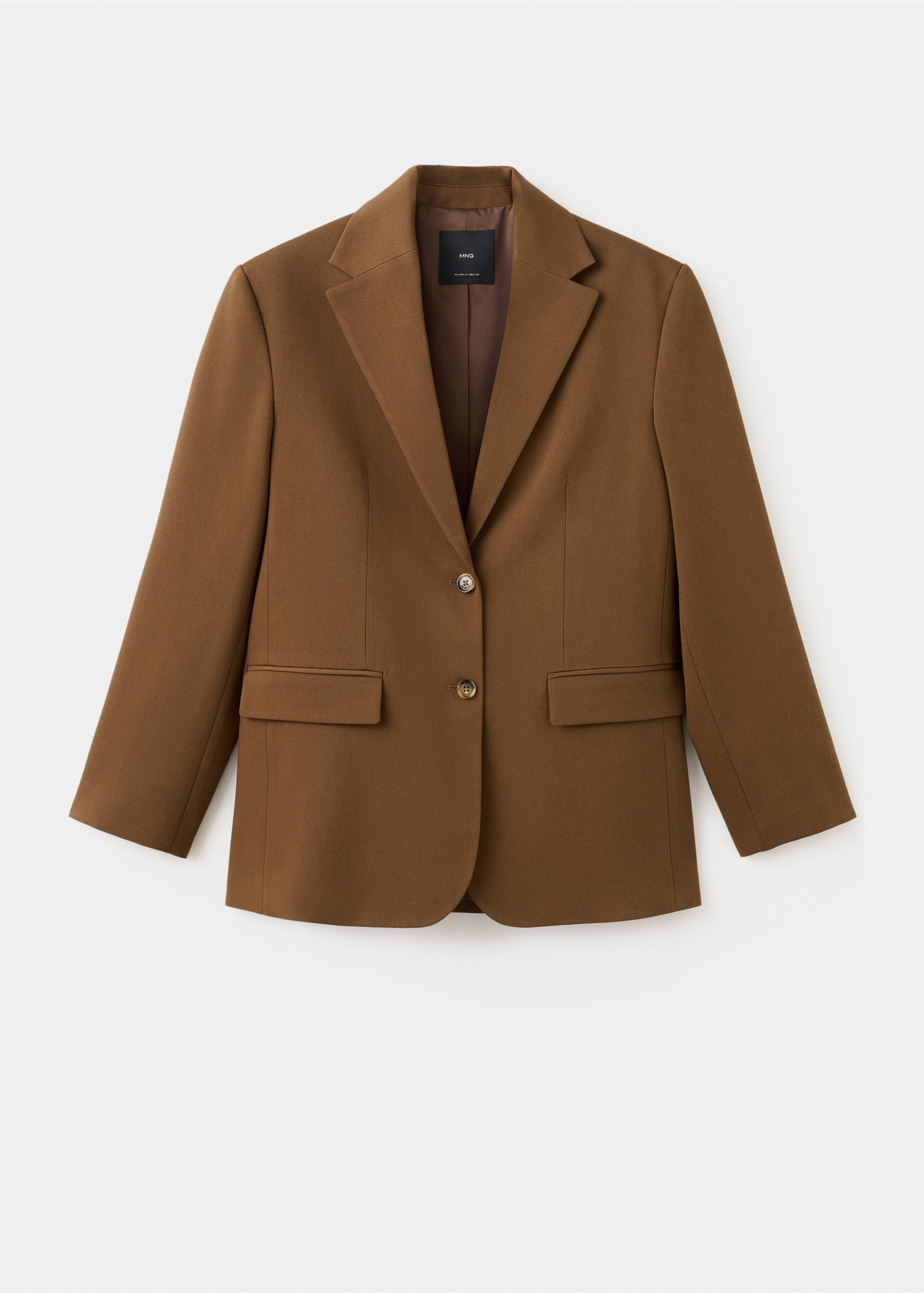 Blazer recta bolsillos solapa - Artículo sin modelo, Caramelo. Ref: 27094774-00.
