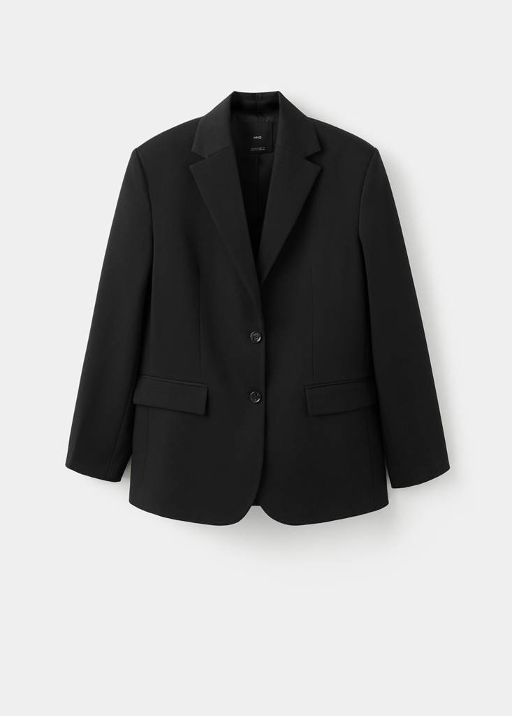 Straight jacket with flap pockets — Black