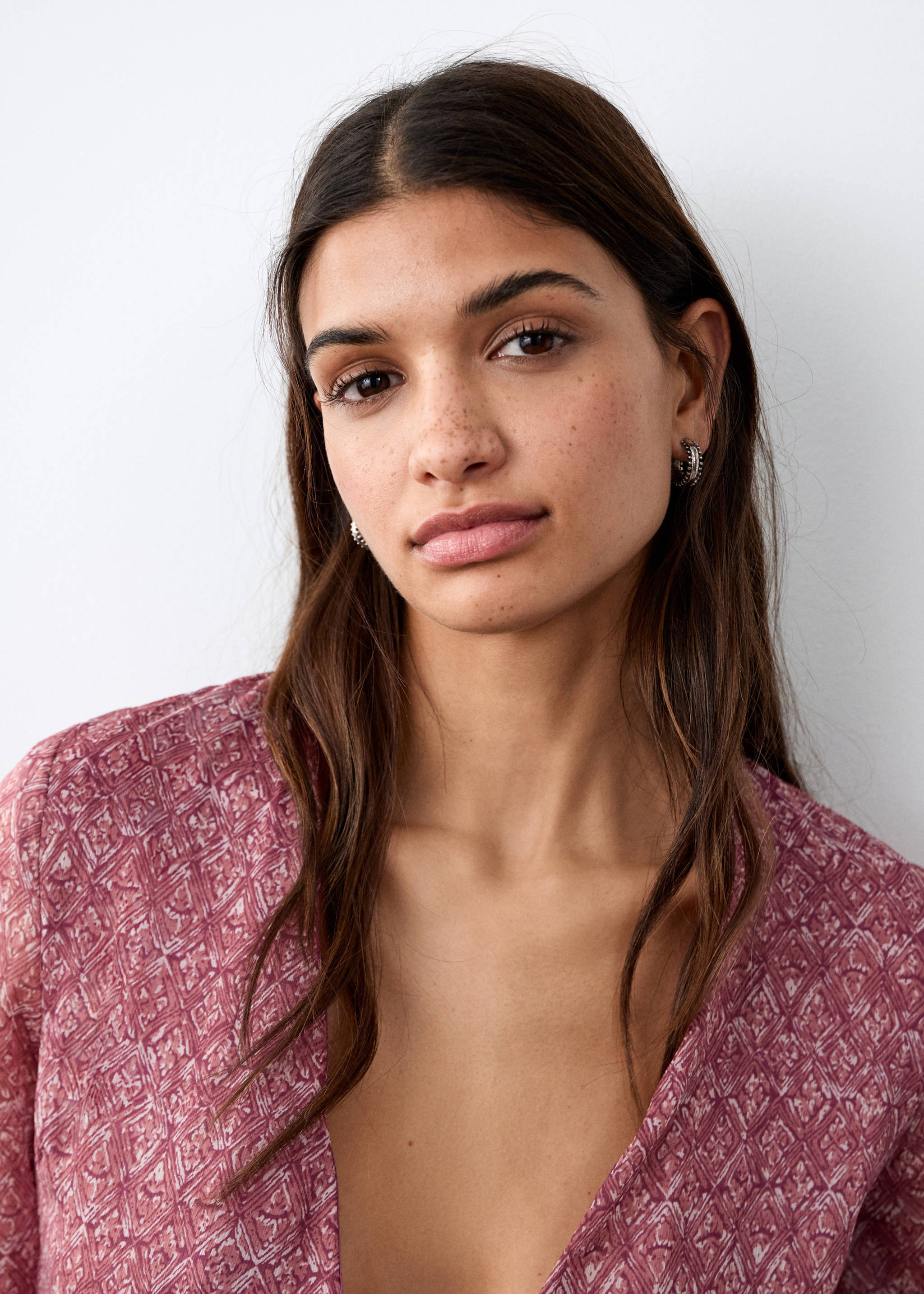 Ruffled printed dress - Details of the article 1