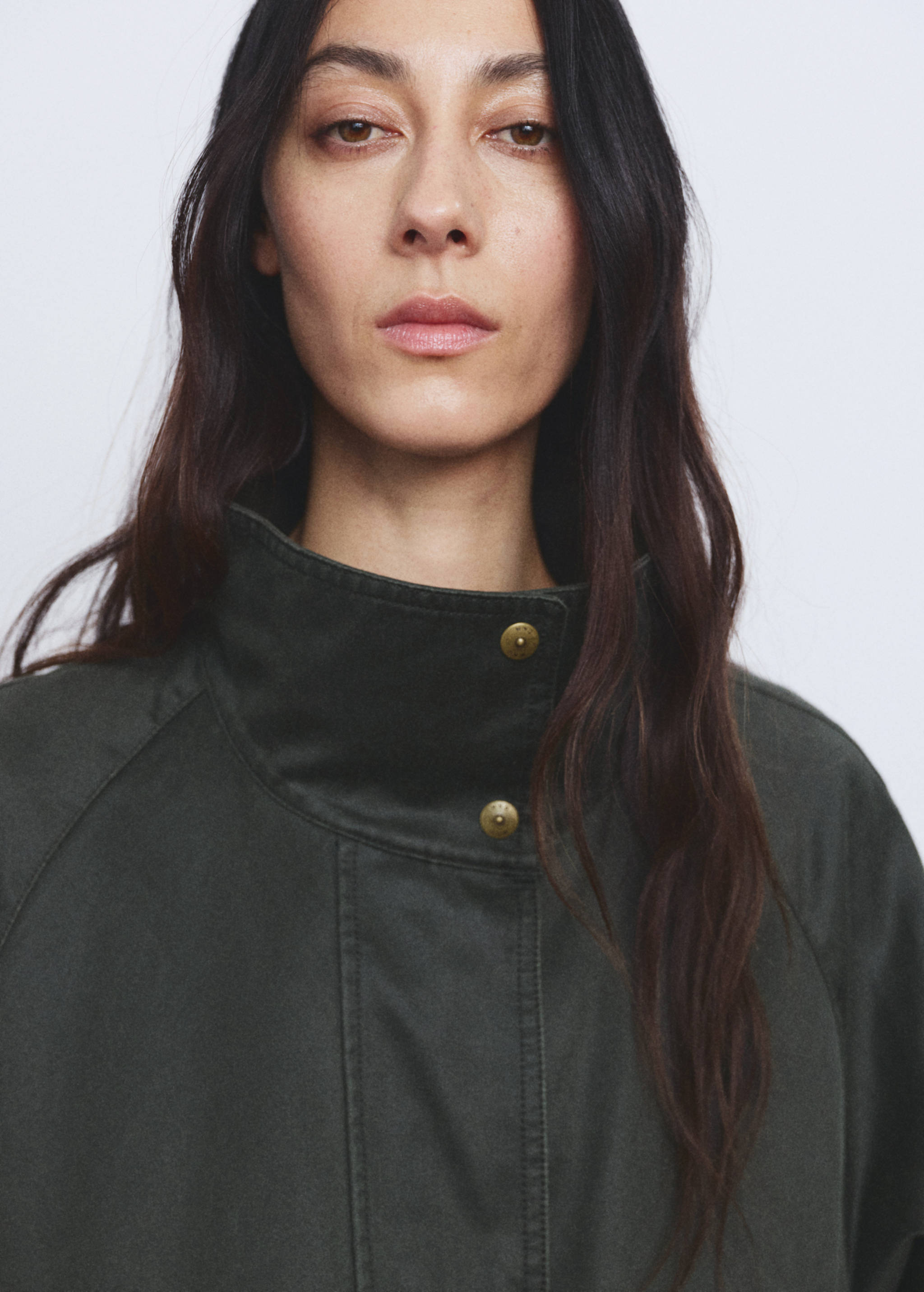 Funnel neck parka with pockets - Details of the article 1