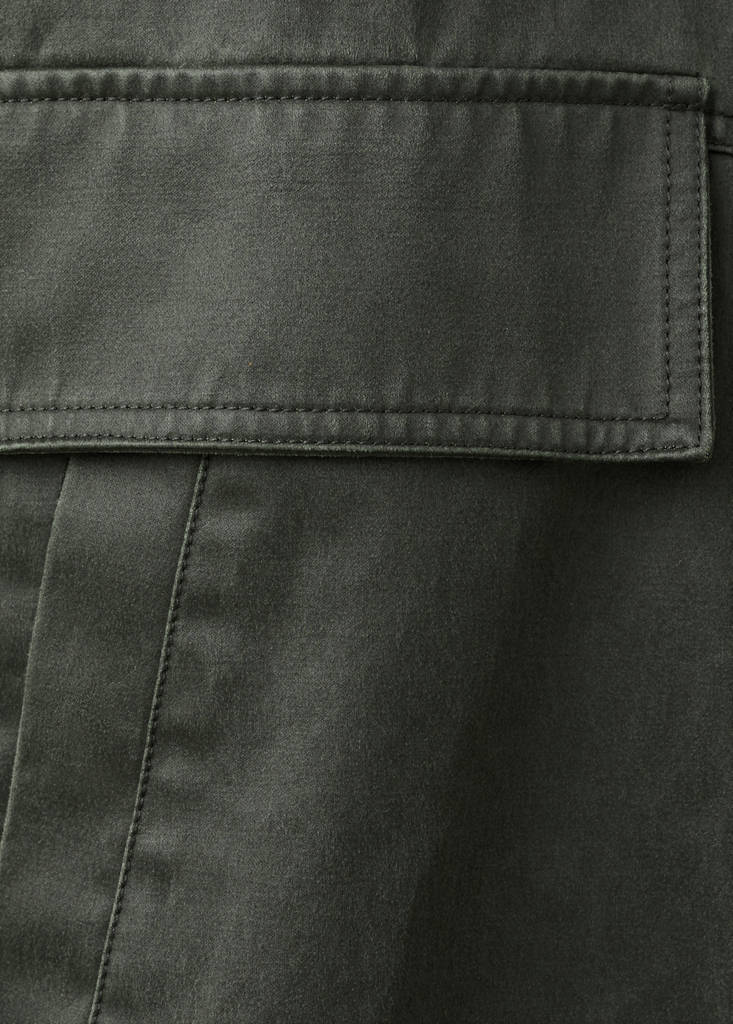 Funnel neck parka with pockets — Khaki