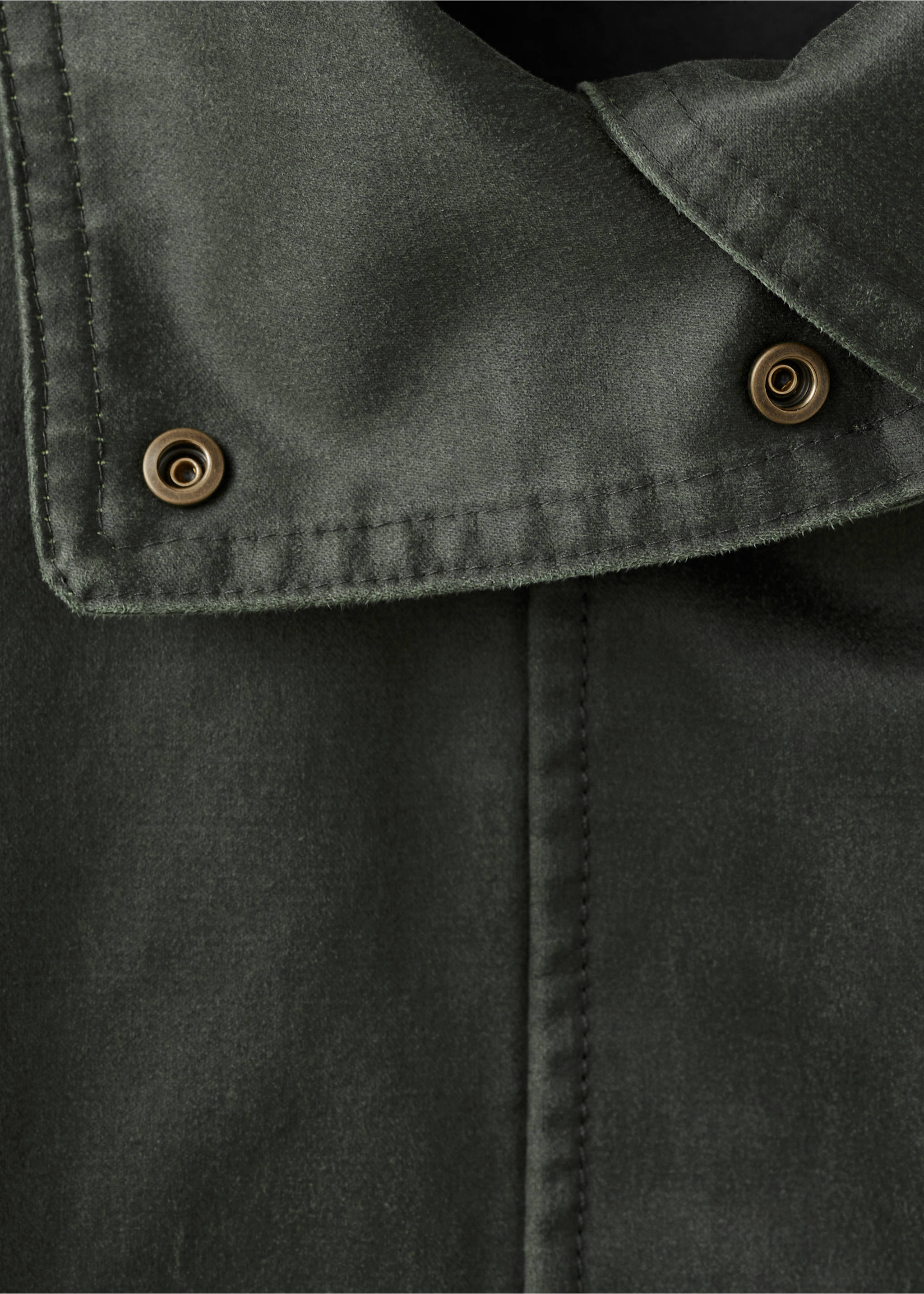 Funnel neck parka with pockets - Details of the article 0, Khaki. Ref: 27094776-00.