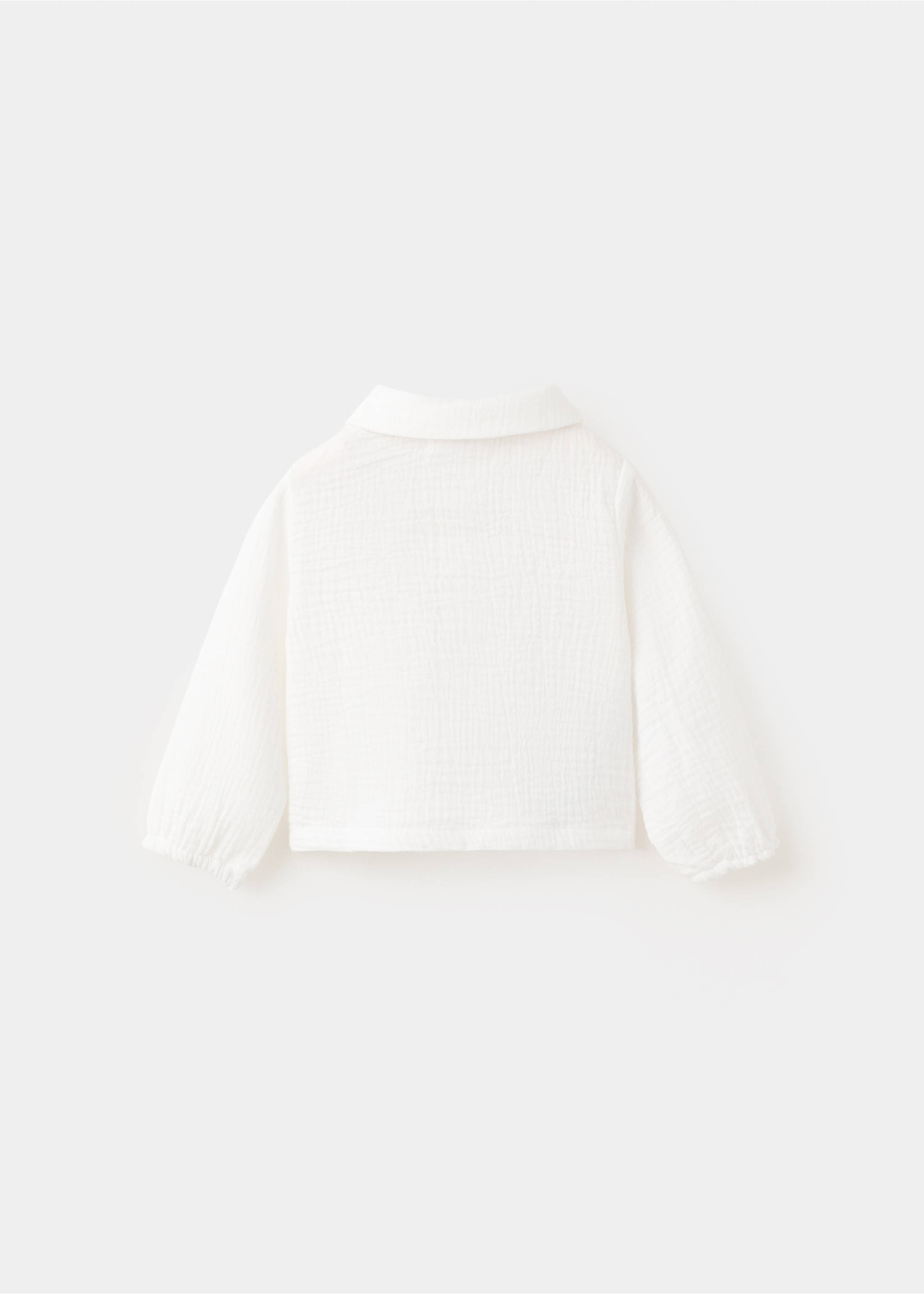 Camisa polo algodón - Reverso del artículo, Blanco roto. Ref: 27094779-00.