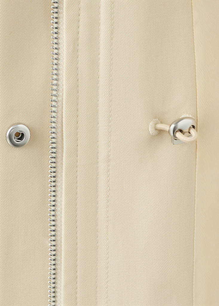 Oversized parka with pockets — Ecru
