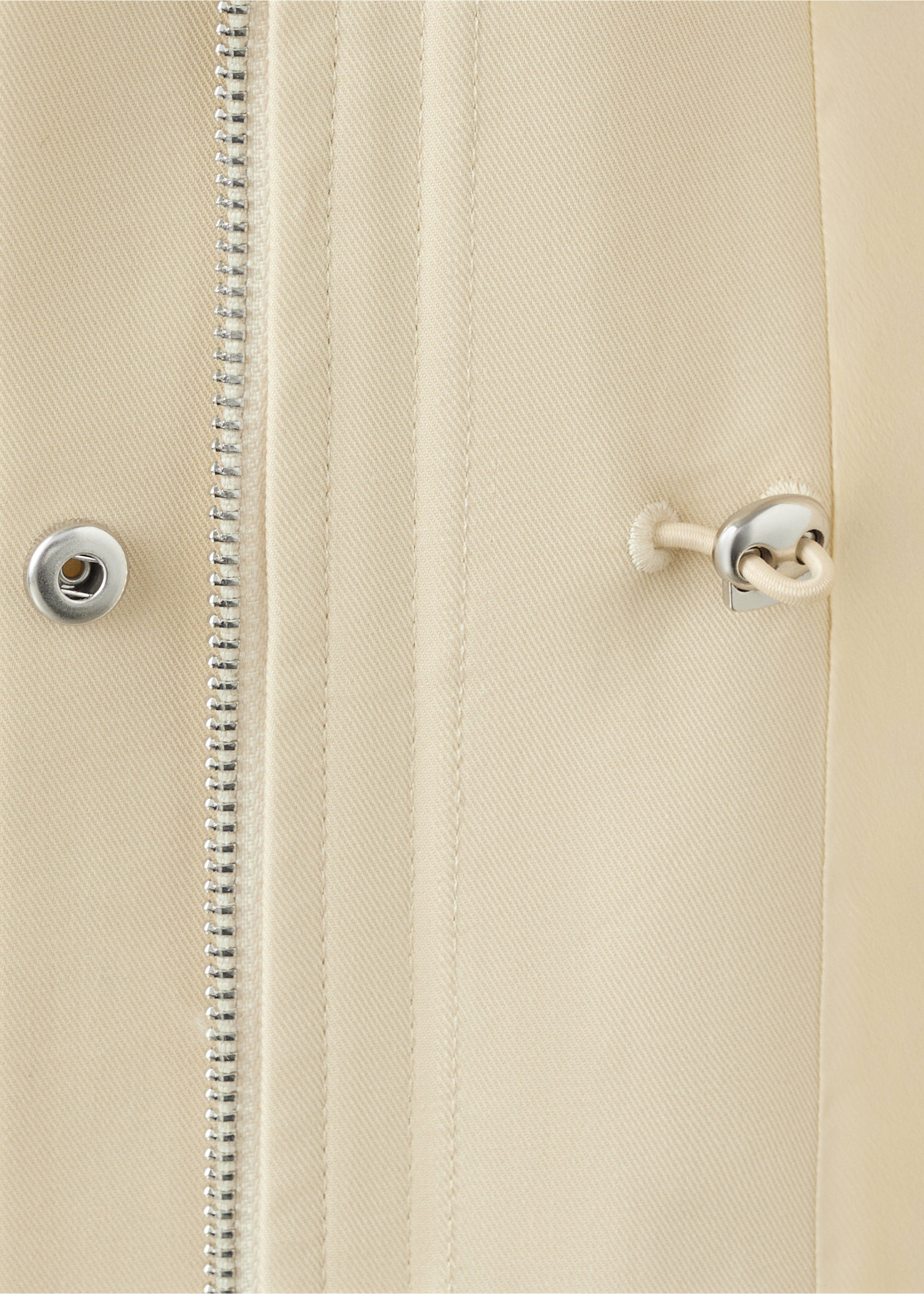 Oversized parka with pockets - Details of the article 0, Ecru. Ref: 27094780-00.