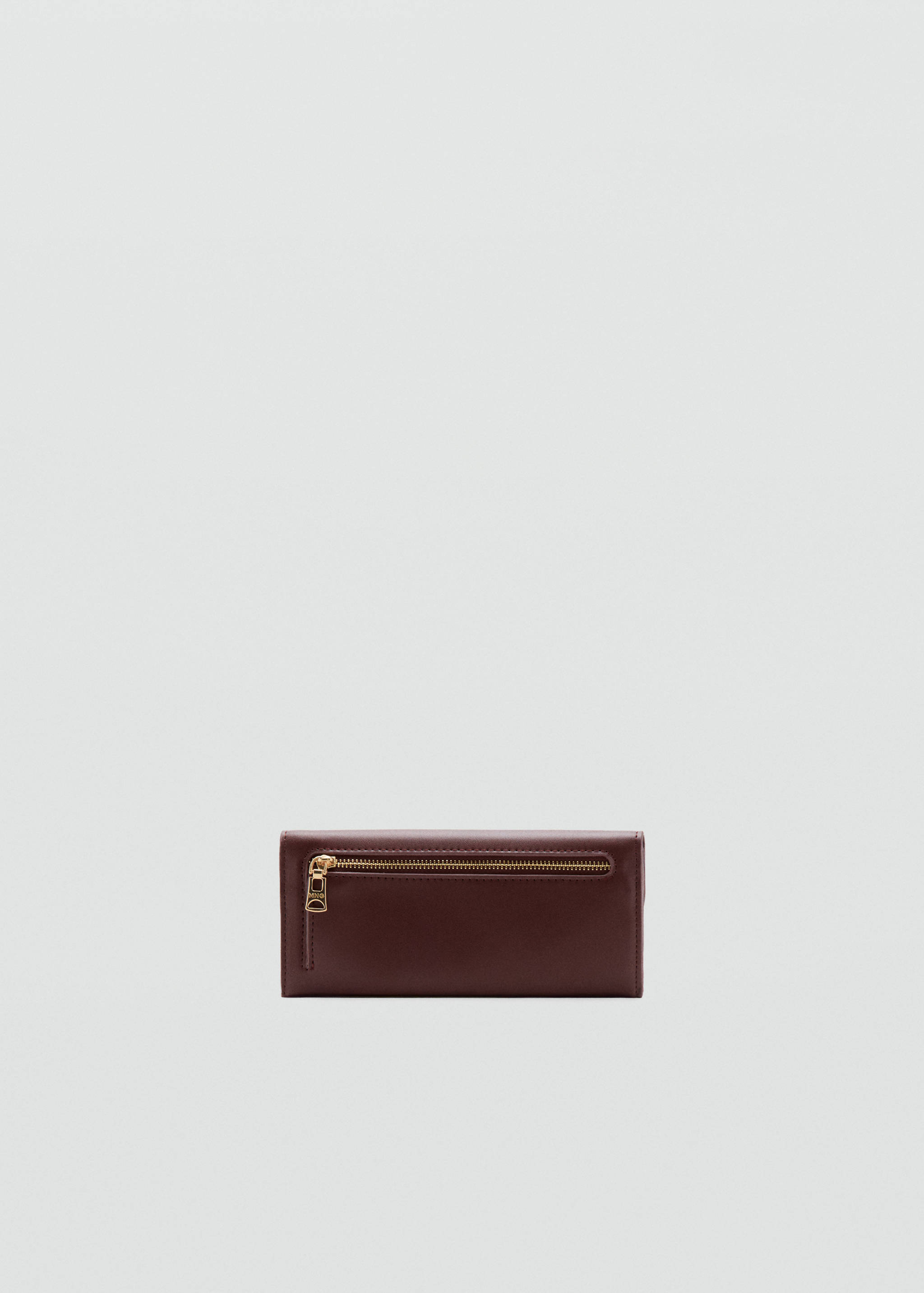 Jewel button flap purse - Medium plane