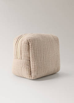 Children's cotton gauze toiletry bag — Beige 2