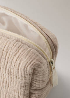 Children's cotton gauze toiletry bag — Beige 4