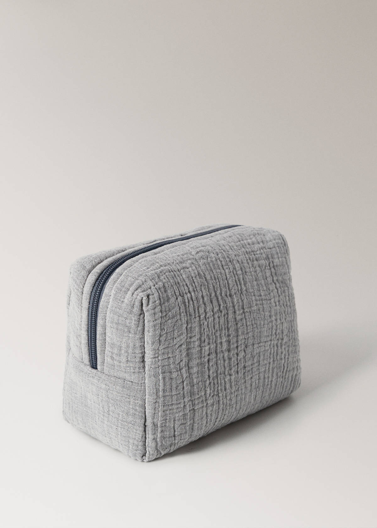 Children's cotton gauze toiletry bag — Grey