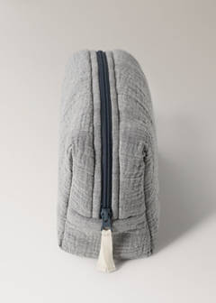 Children's cotton gauze toiletry bag — Grey 3