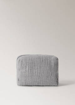 Children's cotton gauze toiletry bag — Grey 5