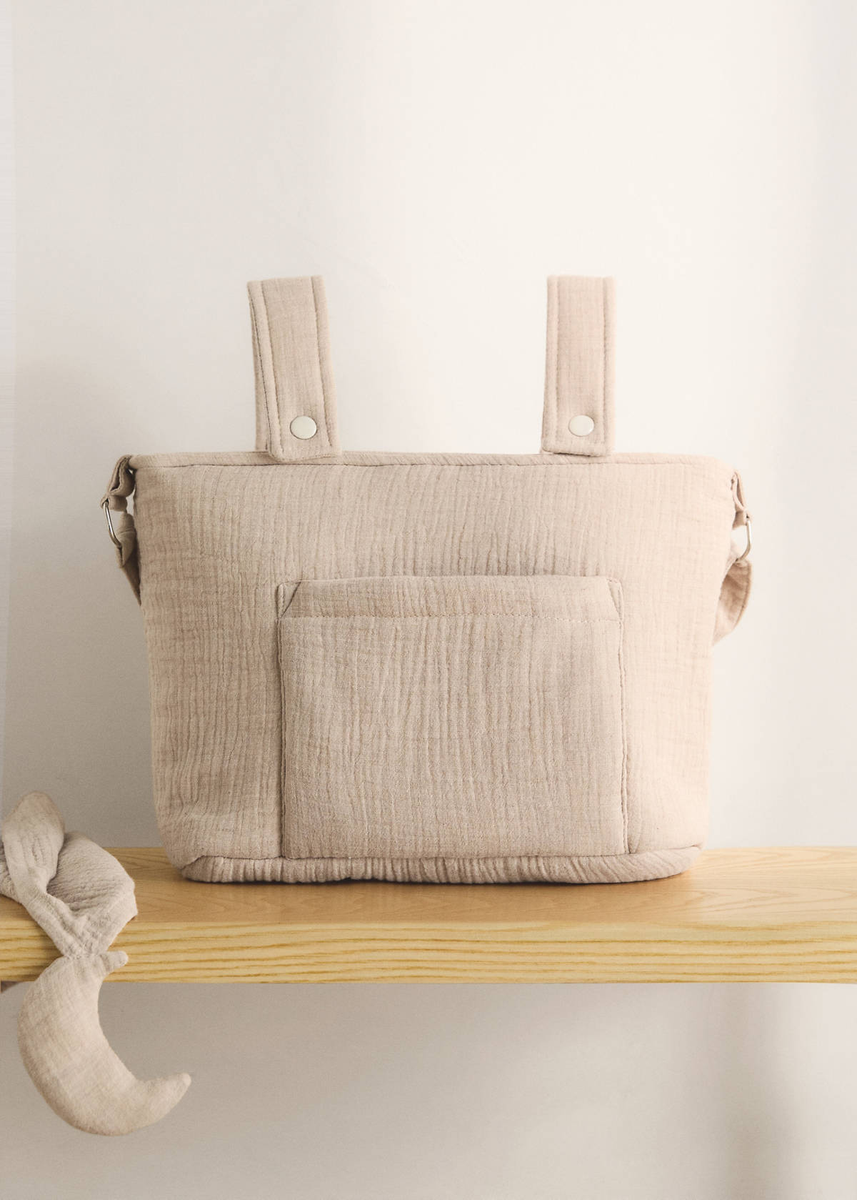 Cotton chiffon maternity bag — Beige