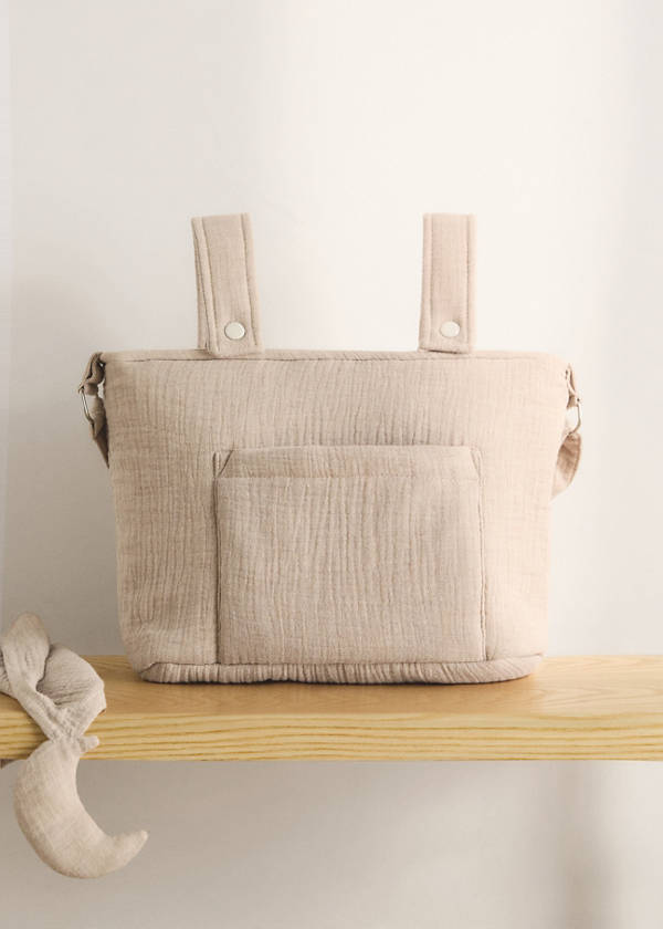 Cotton chiffon maternity bag — Beige