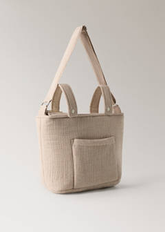 Cotton chiffon maternity bag — Beige 2
