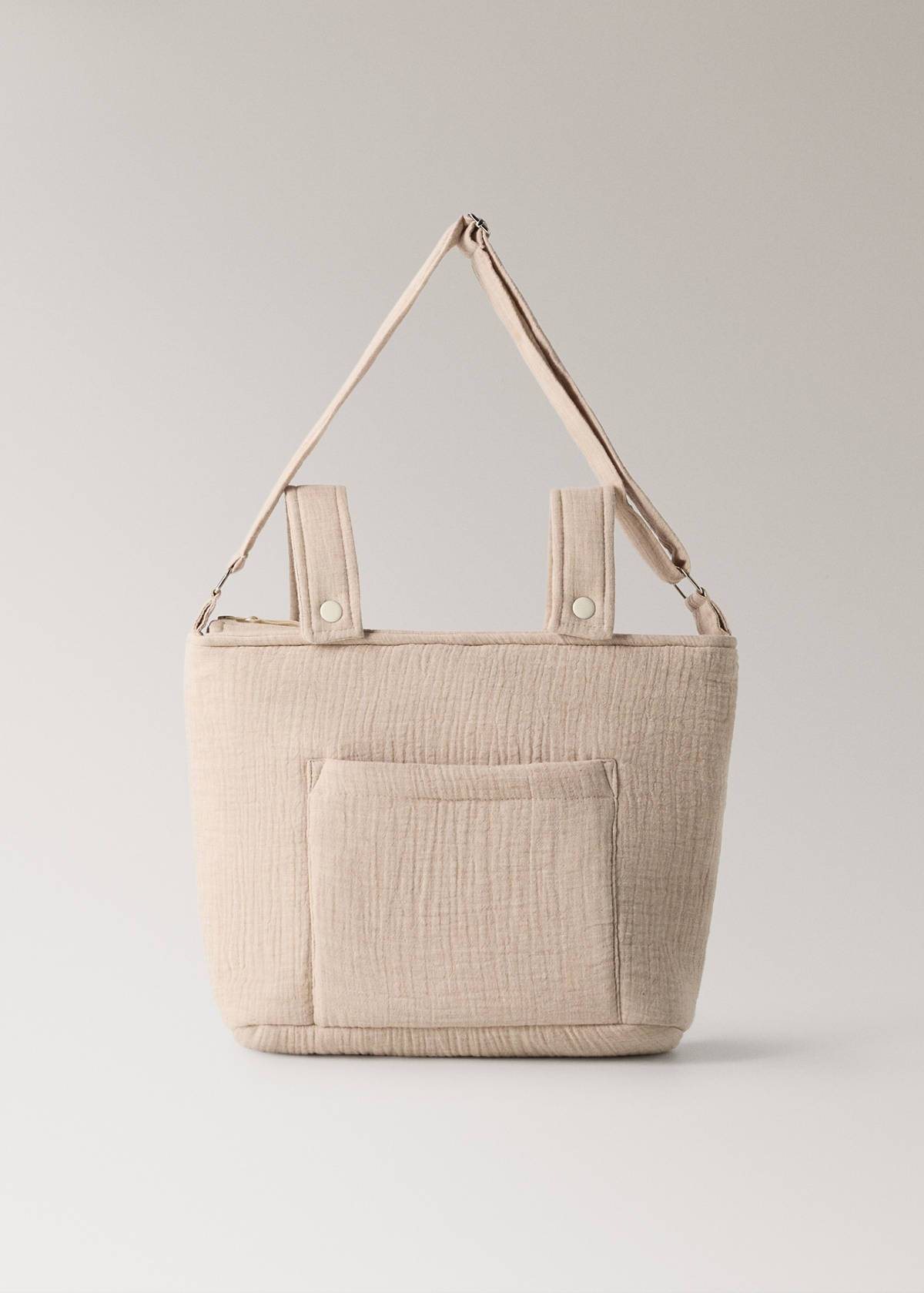 Cotton chiffon maternity bag — Beige