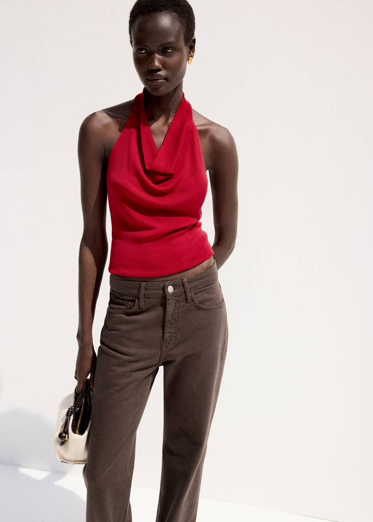 Matilda high-rise straight jeans — Chocolate